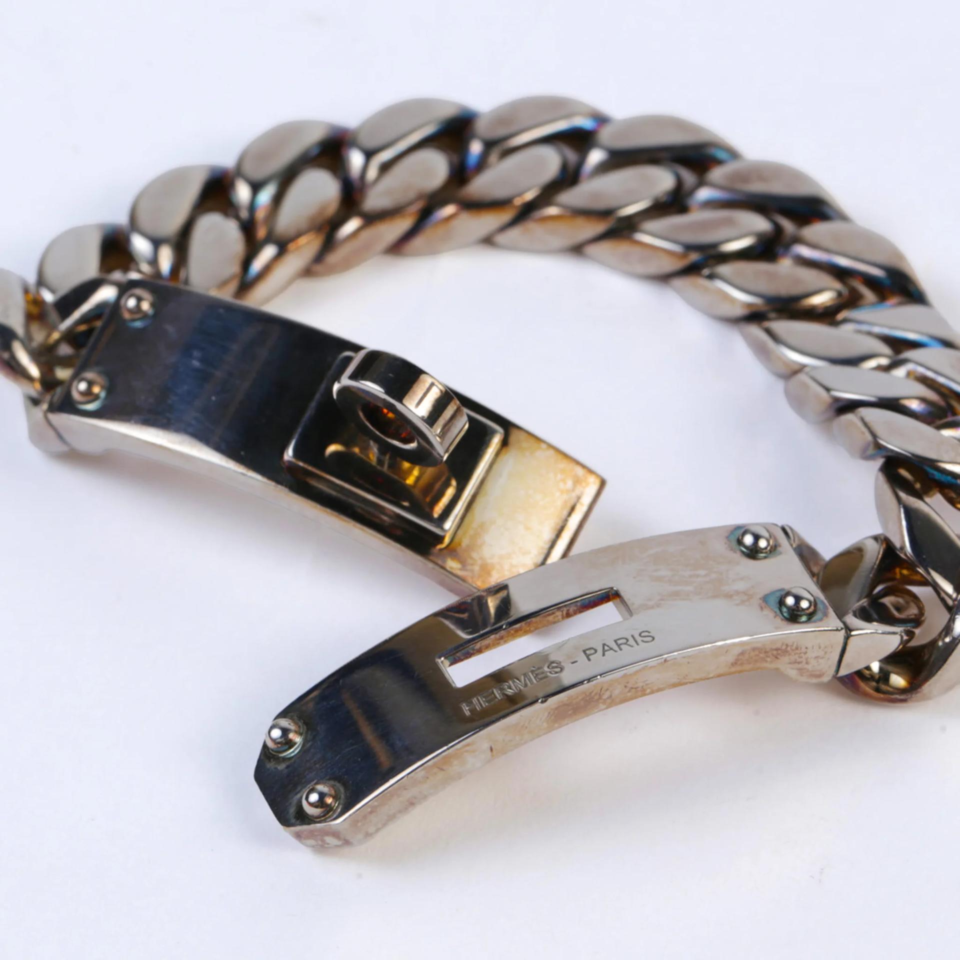 Very Good ( Rank A) HERMÈS Bracelet Kelly Gourmette GM Silver Silver 925 - 3