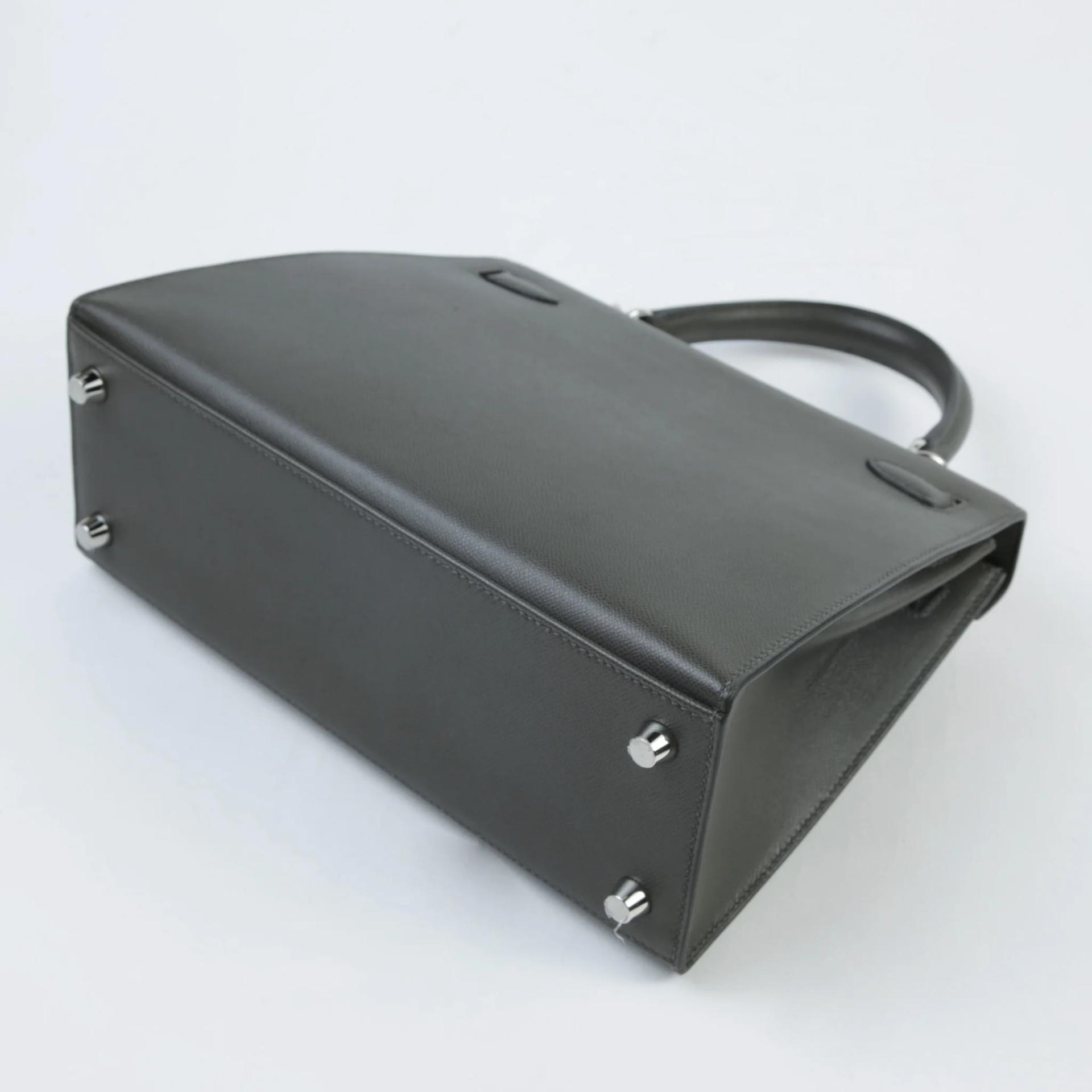A美品 HERMÈS 爱马仕 Kelly 25 外缝 88 石墨灰 Graphite Madame皮 银扣 W刻 2024年 - 7