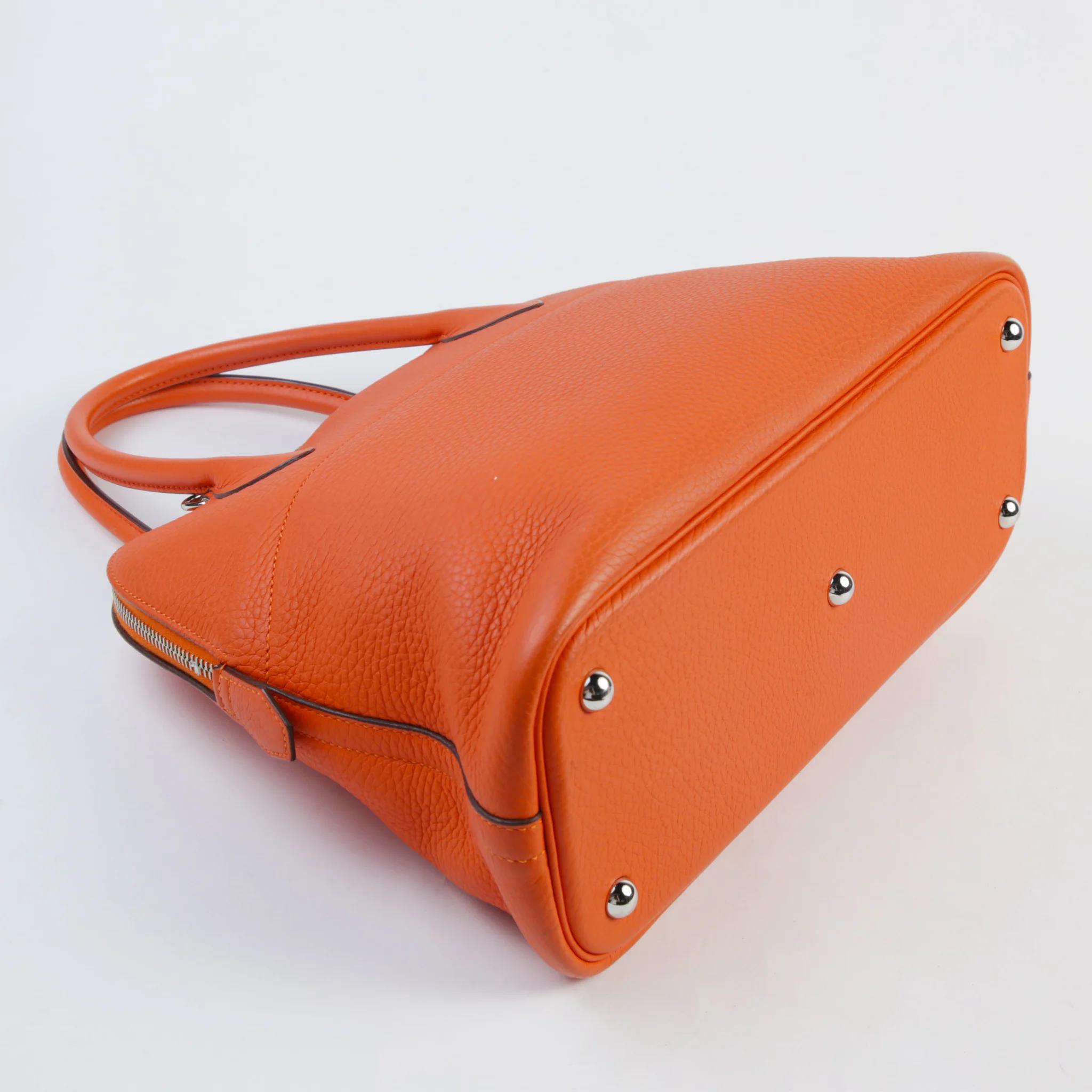 A美品 HERMÈS 愛馬仕 Bolide 31 93 愛馬仕橘 Orange Clemence小牛皮 銀扣 □R刻 2014年 - 6