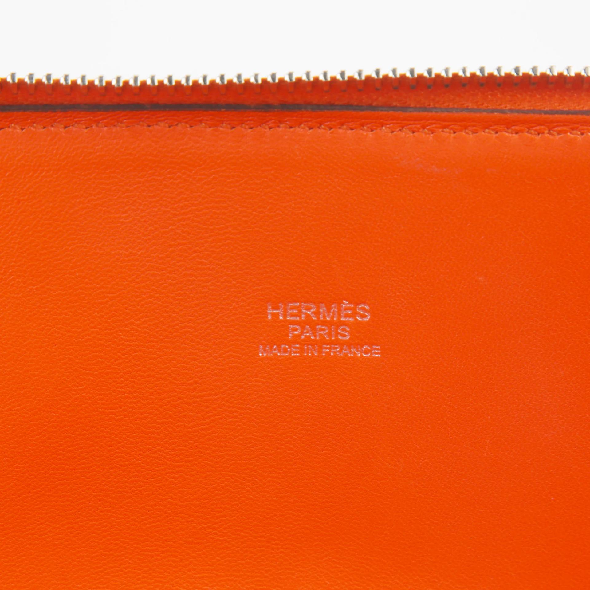 ランク A HERMÈS エルメス ボリード31 オレンジ (93) トリヨン シルバー金具 □R刻印 (2014) - 10