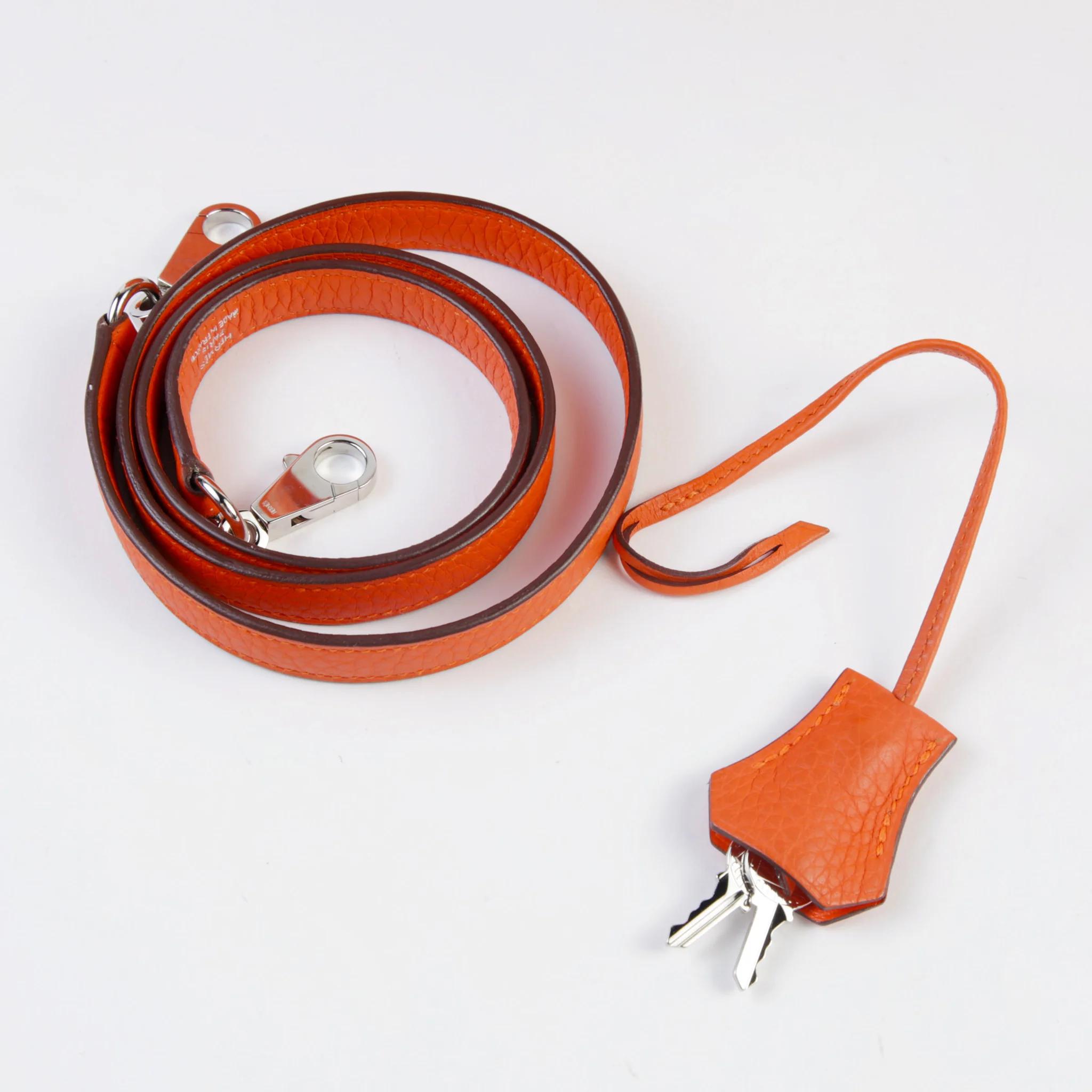 A美品 HERMÈS 愛馬仕 Bolide 31 93 愛馬仕橘 Orange Clemence小牛皮 銀扣 □R刻 2014年 - 12