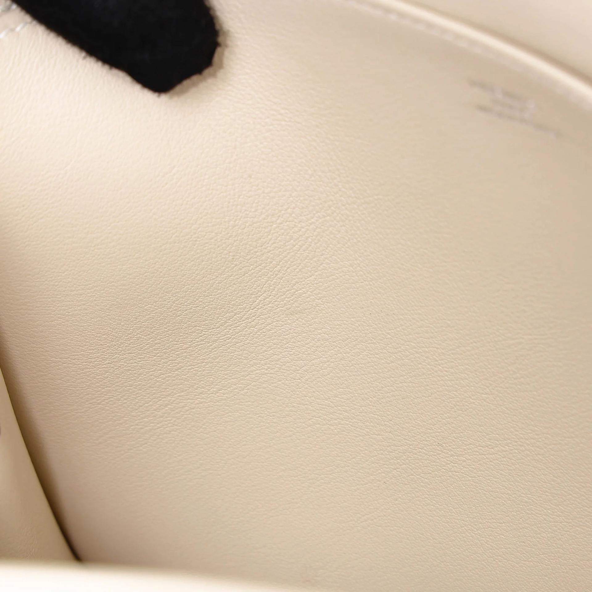 Very Good ( Rank A) HERMÈS Halzan Mini Craie (10) Swift Palladium hardware K (2025) - 15