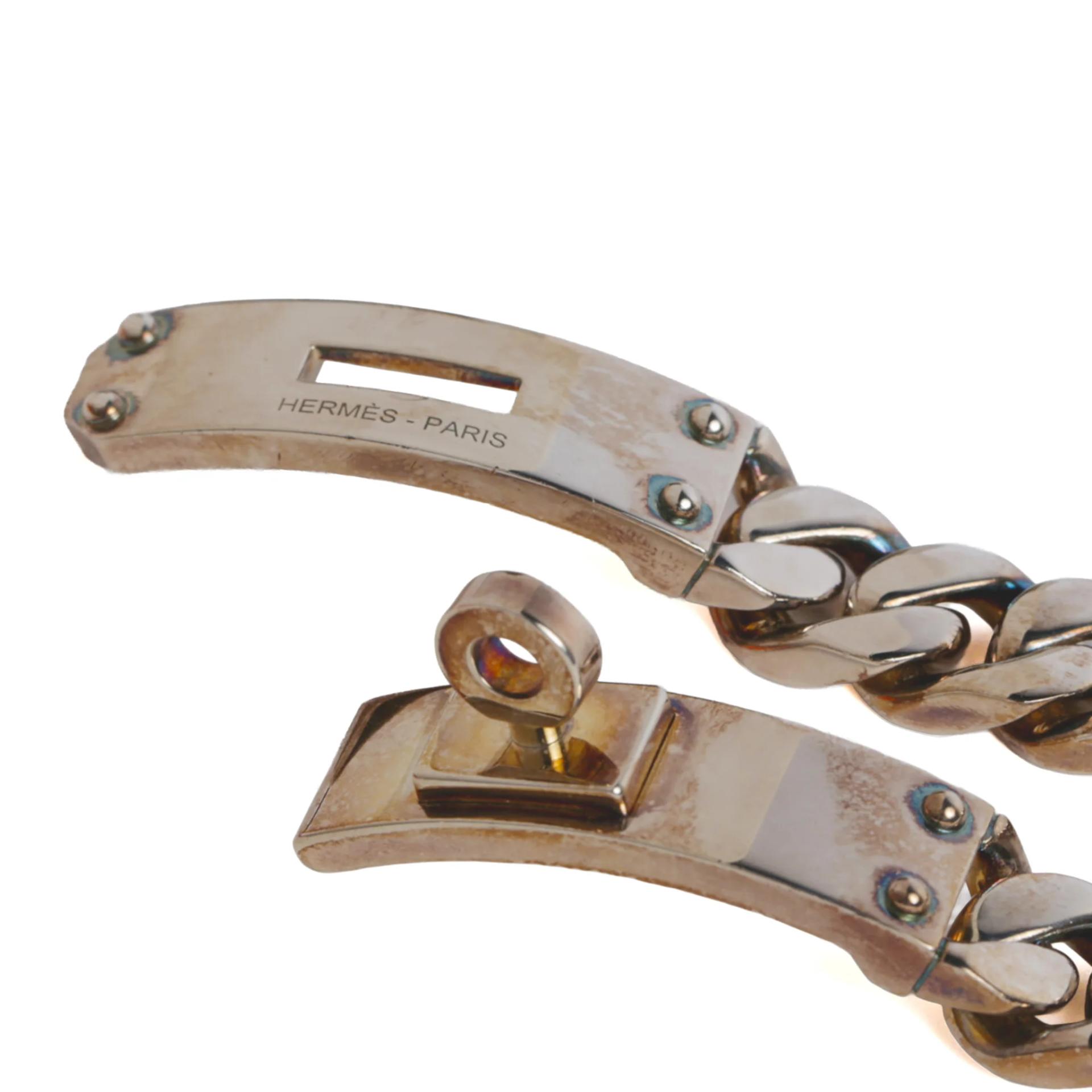 Very Good ( Rank A) HERMÈS Bracelet Kelly Gourmette GM Silver Silver 925 - 4