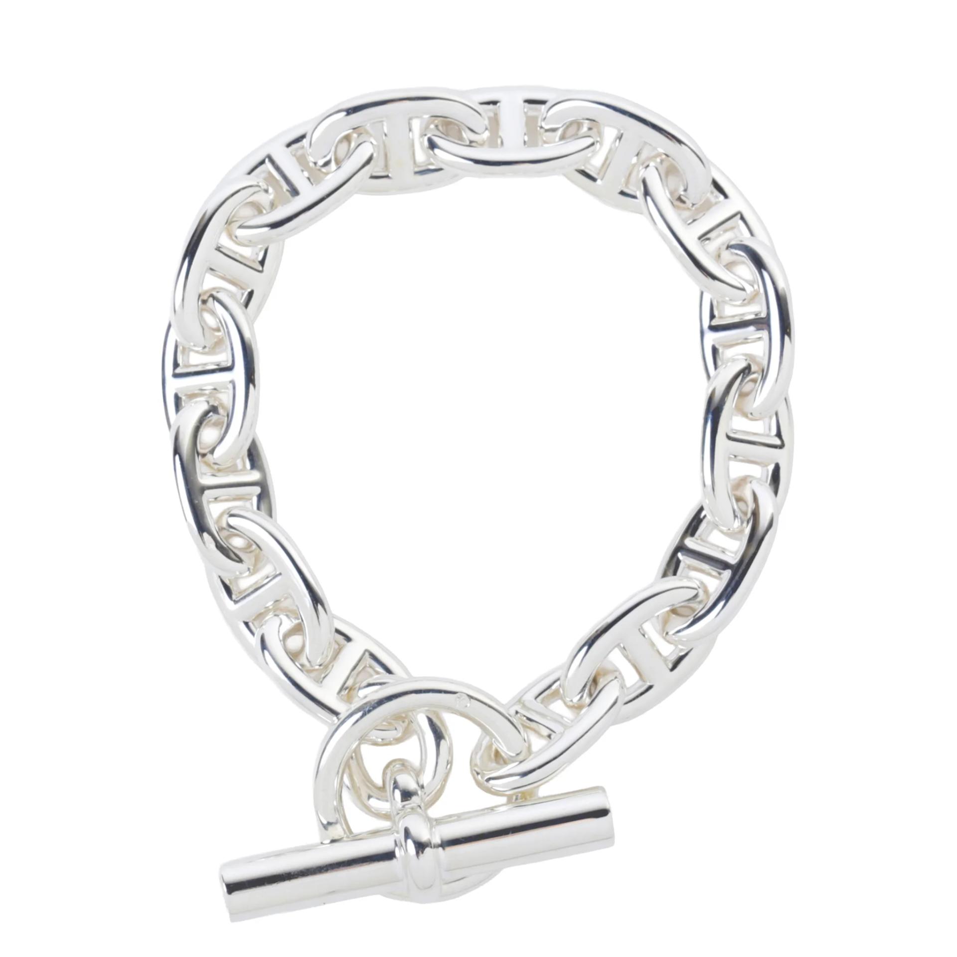 Excellent ( Rank SA ) HERMÈS Chaine d'Ancre Bracelet MM Silver Silver 925 - 1