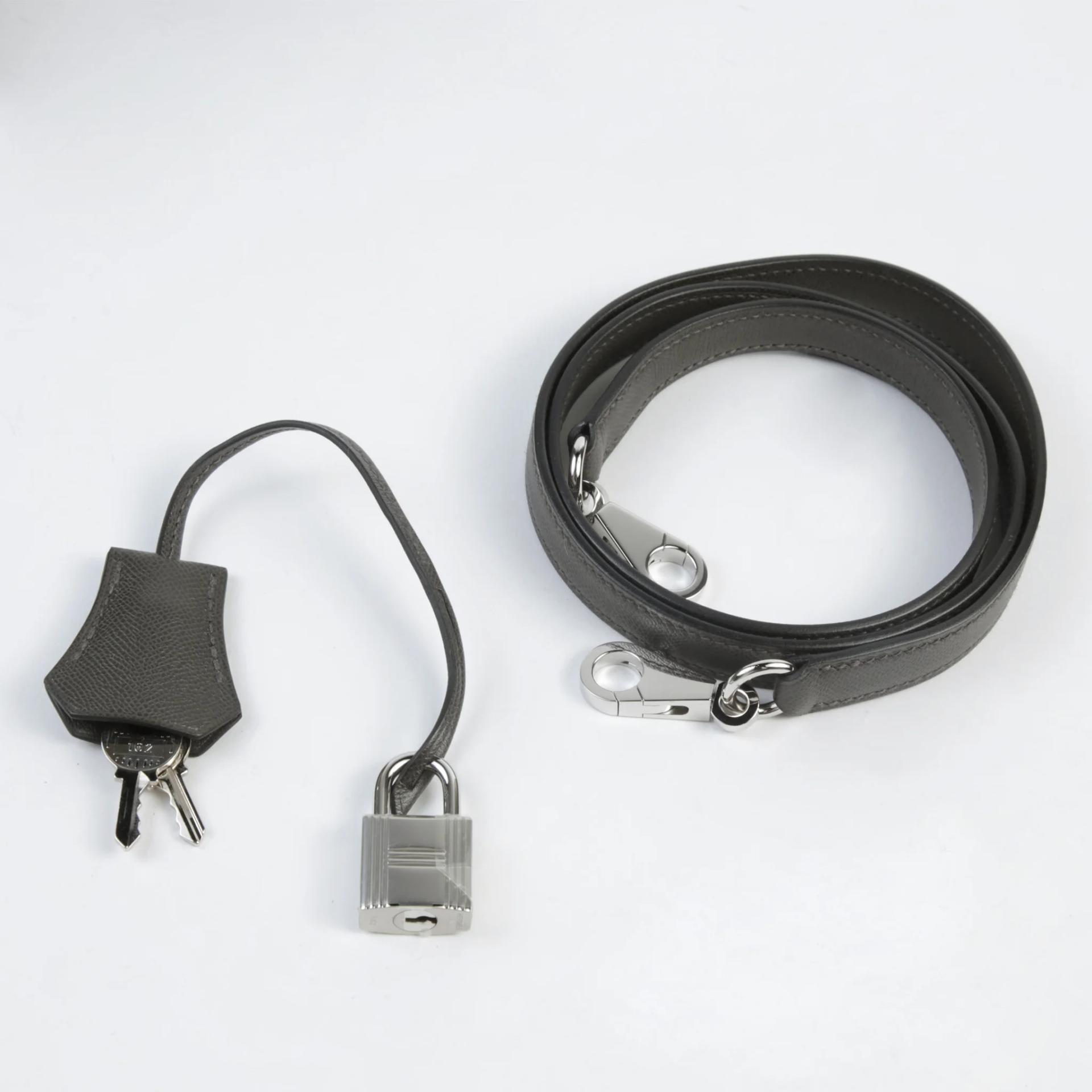 A美品 HERMÈS 爱马仕 Kelly 25 外缝 88 石墨灰 Graphite Madame皮 银扣 W刻 2024年 - 14