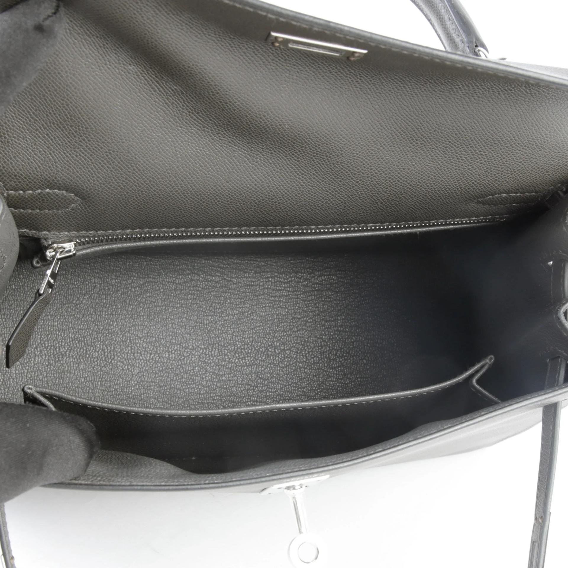 A美品 HERMÈS 爱马仕 Kelly 25 外缝 88 石墨灰 Graphite Madame皮 银扣 W刻 2024年 - 11