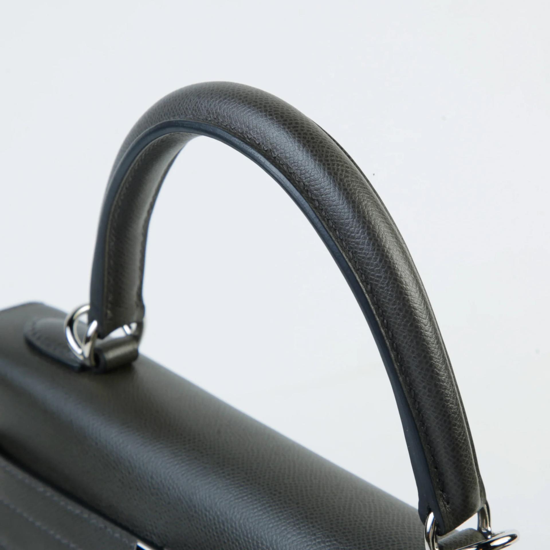 A美品 HERMÈS 爱马仕 Kelly 25 外缝 88 石墨灰 Graphite Madame皮 银扣 W刻 2024年 - 3
