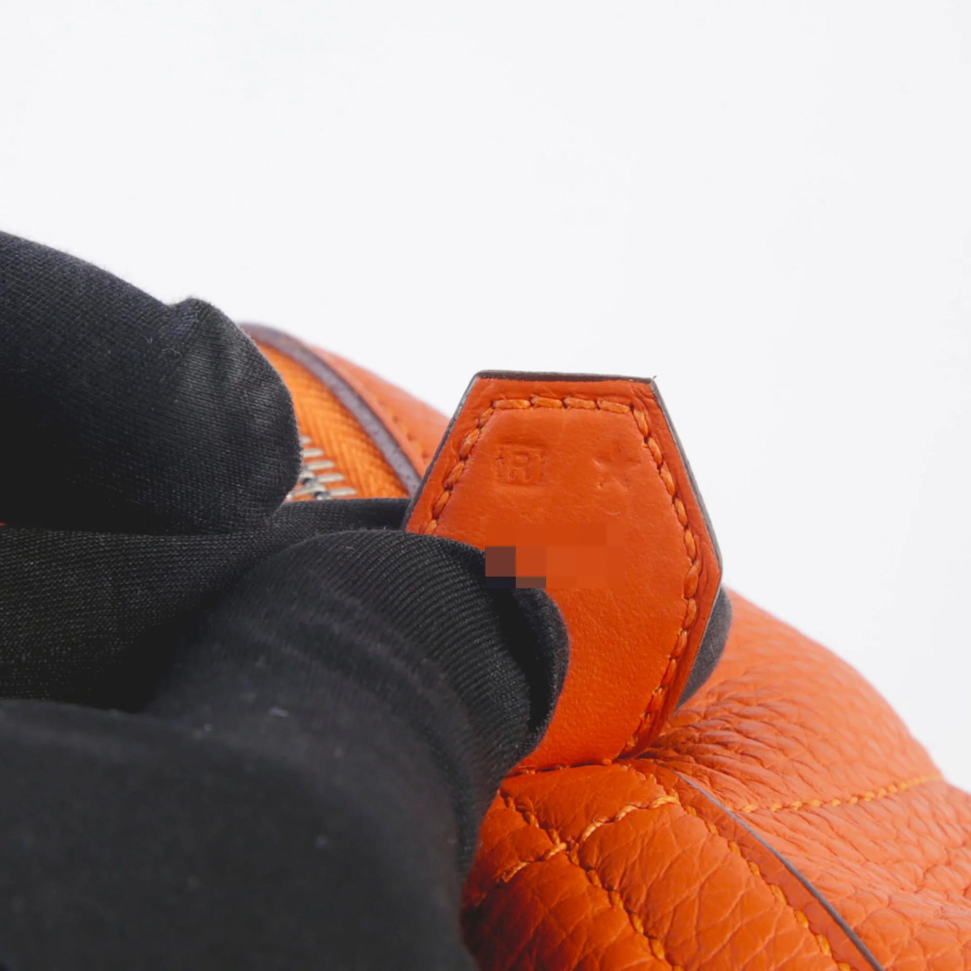 ランク A HERMÈS エルメス ボリード31 オレンジ (93) トリヨン シルバー金具 □R刻印 (2014) - 9