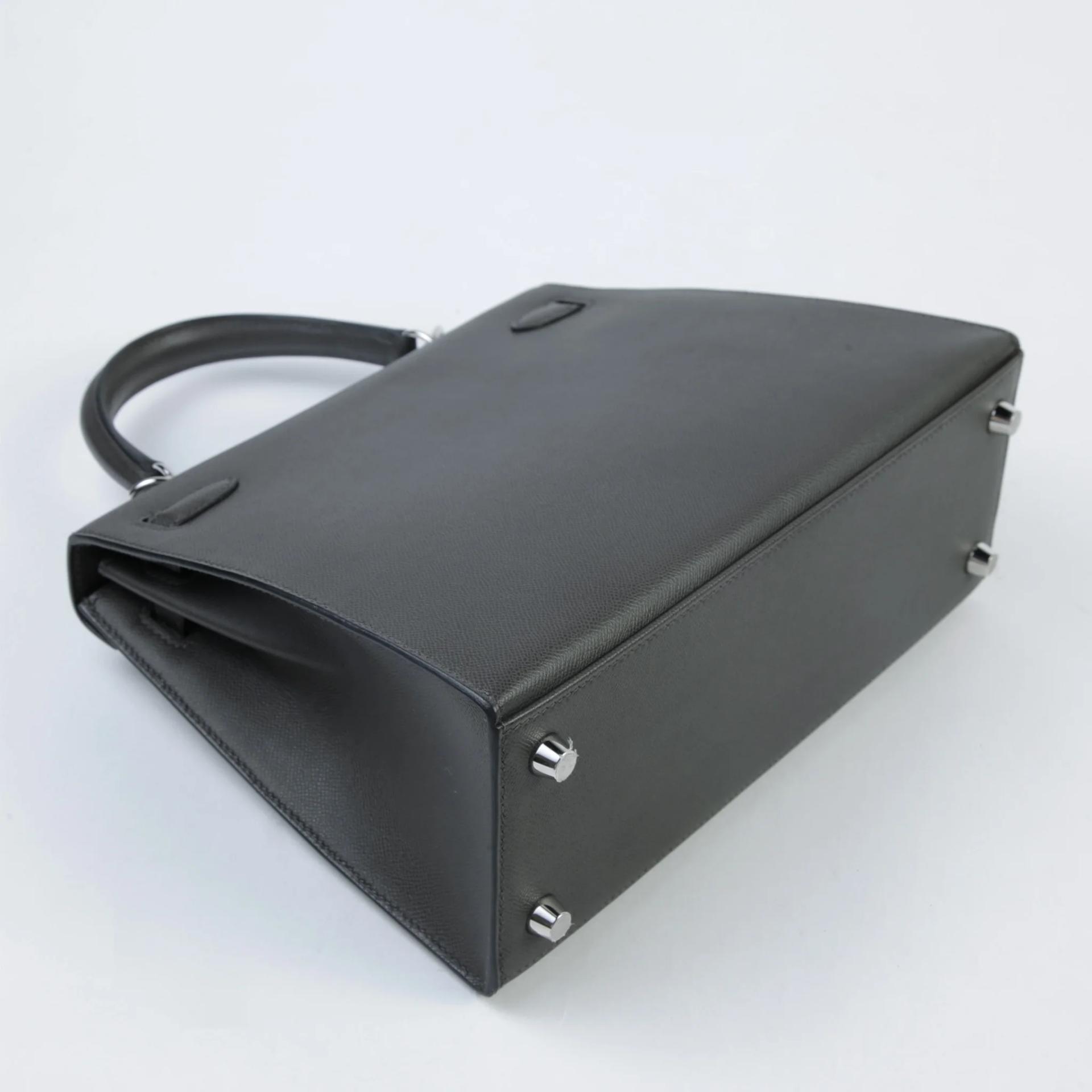 A美品 HERMÈS 爱马仕 Kelly 25 外缝 88 石墨灰 Graphite Madame皮 银扣 W刻 2024年 - 6