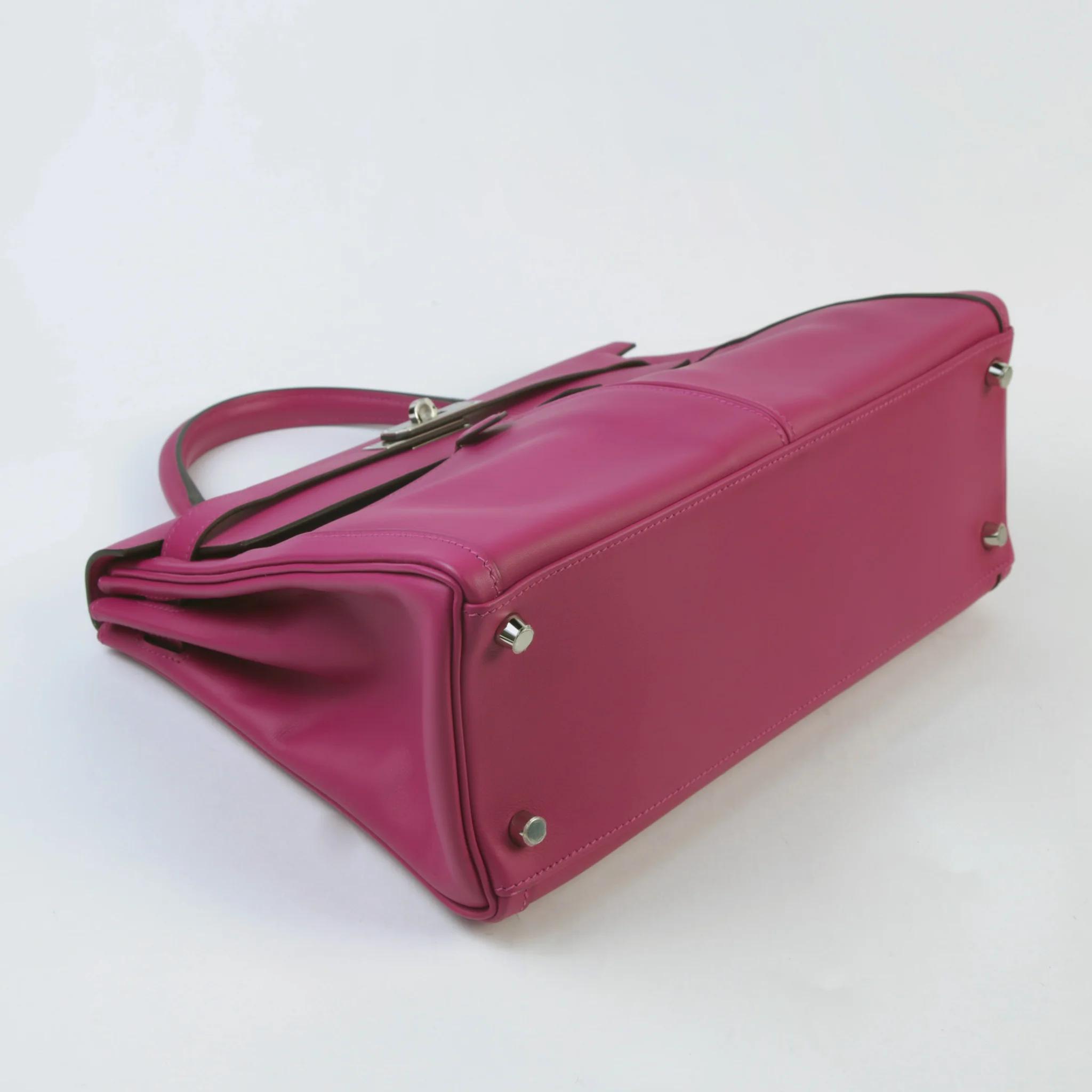 Unused ( Rank NS ) HERMÈS Special Order Kelly Lakis  32 Rose Purple (L3) Swift Palladium hardware Z (2021) - 4