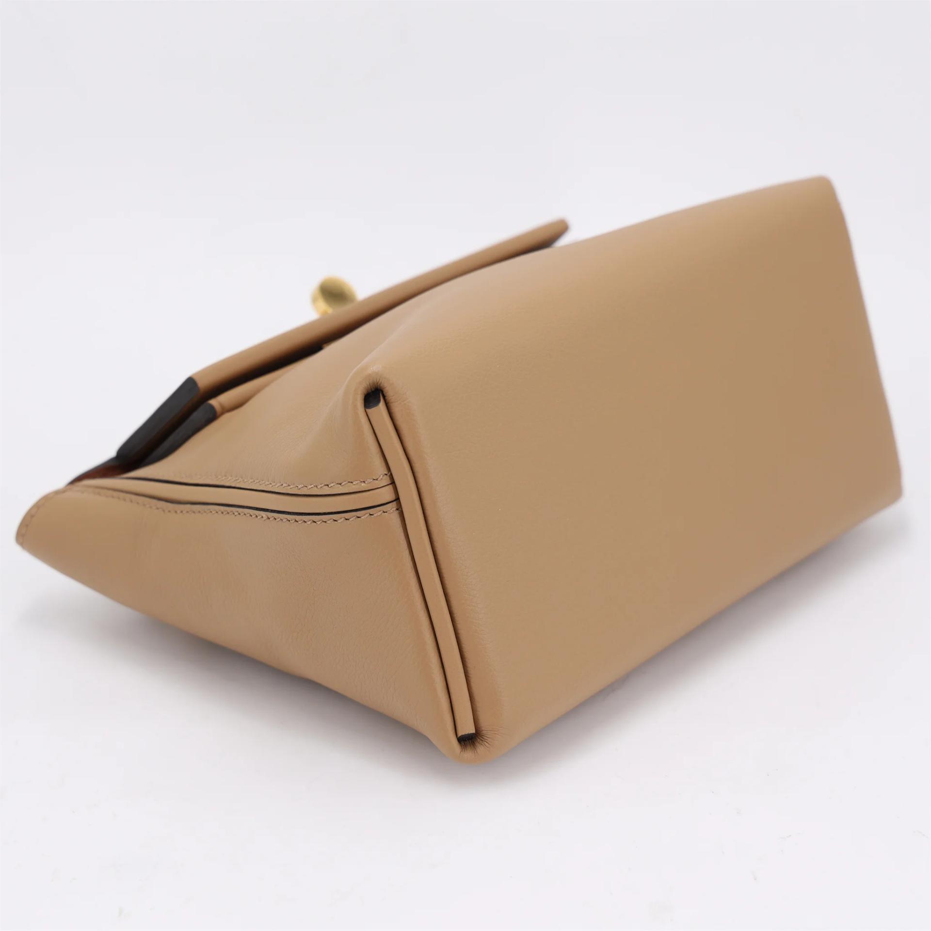 Excellent ( Rank SA ) HERMÈS 24/24 - 21 mini Chai (0M) Evercolor Gold hardware U (2022) - 4
