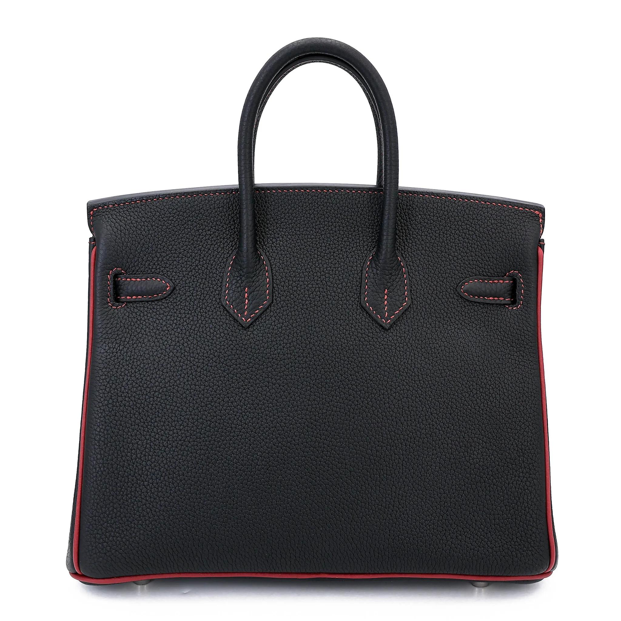 Birkin 25 HSS Noir (89) Rouge Grenat (K1)