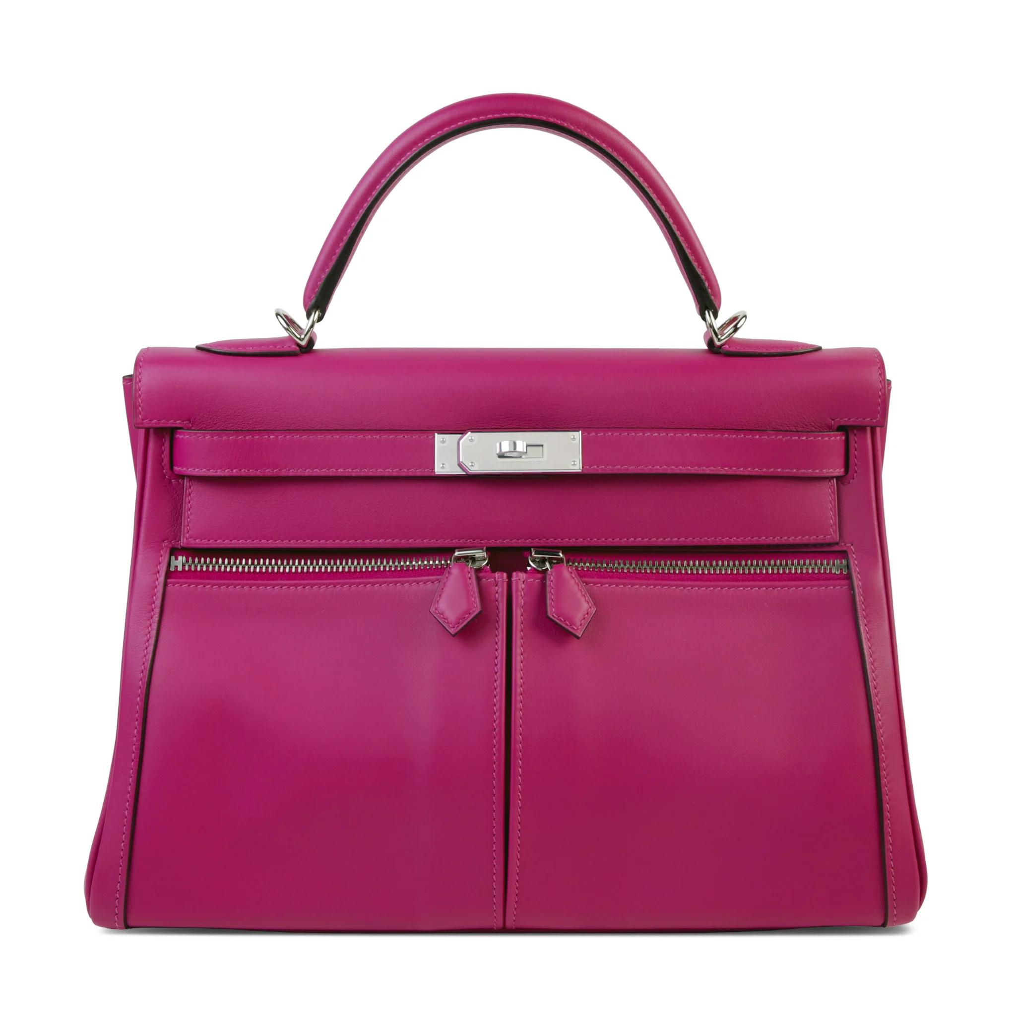 Unused ( Rank NS ) HERMÈS Special Order Kelly Lakis  32 Rose Purple (L3) Swift Palladium hardware Z (2021) - 1