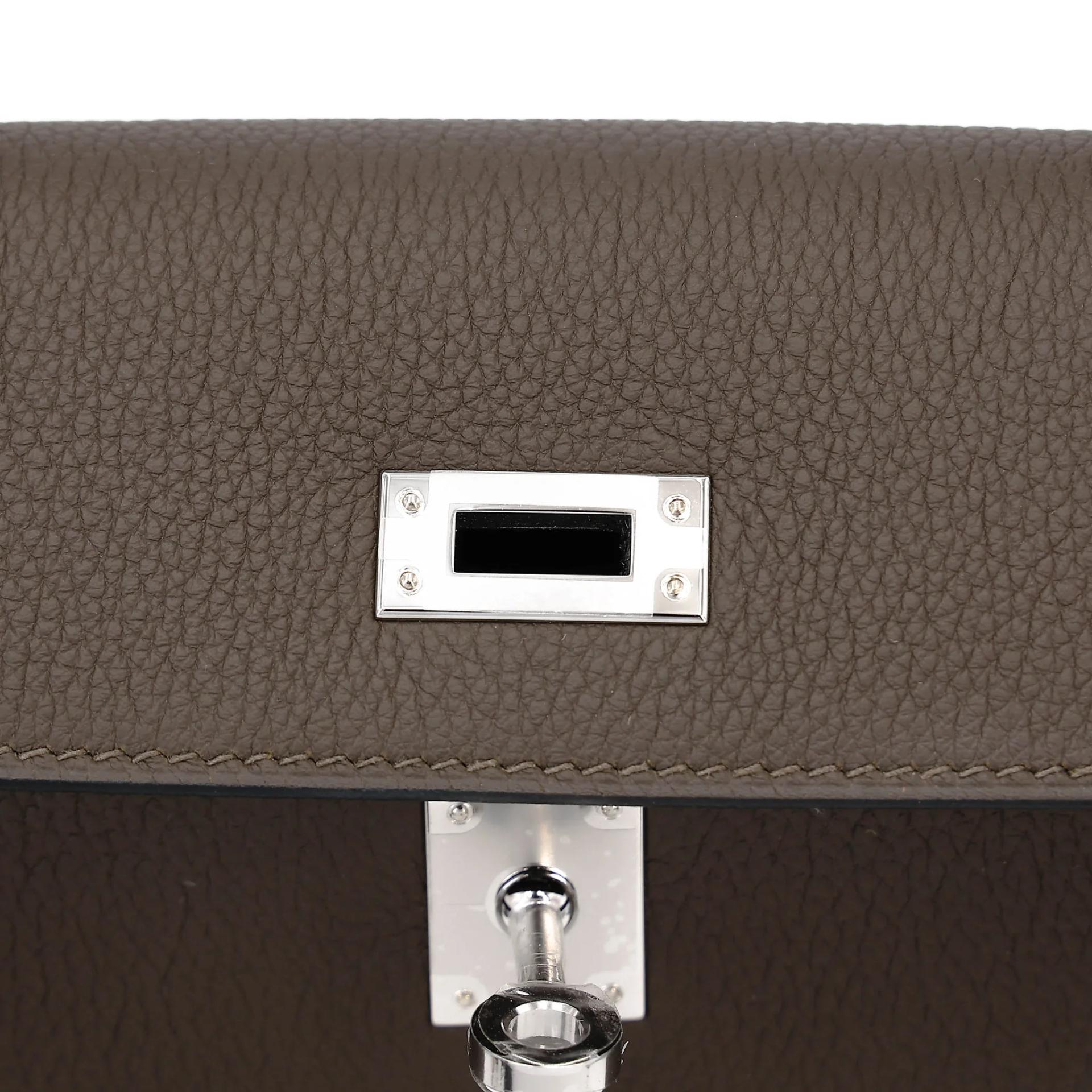 Brand New ( Rank N ) HERMÈS Kelly 25 Vert Loden (V8) Togo Palladium hardware G (2026) - 10
