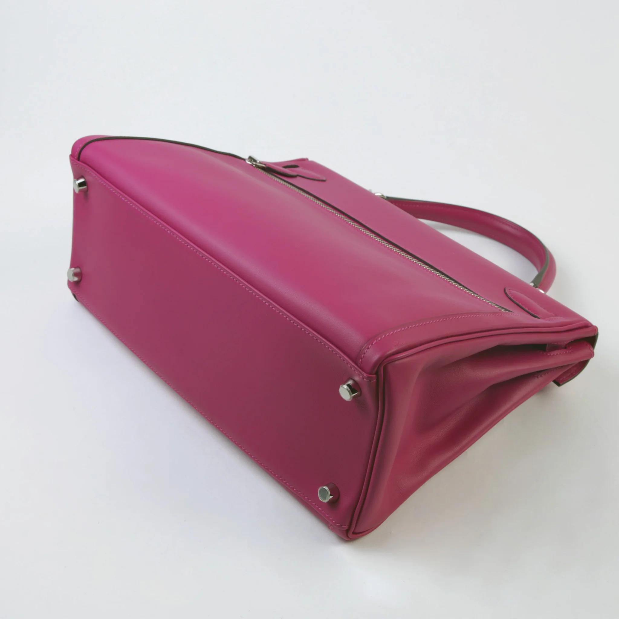 Unused ( Rank NS ) HERMÈS Special Order Kelly Lakis  32 Rose Purple (L3) Swift Palladium hardware Z (2021) - 7