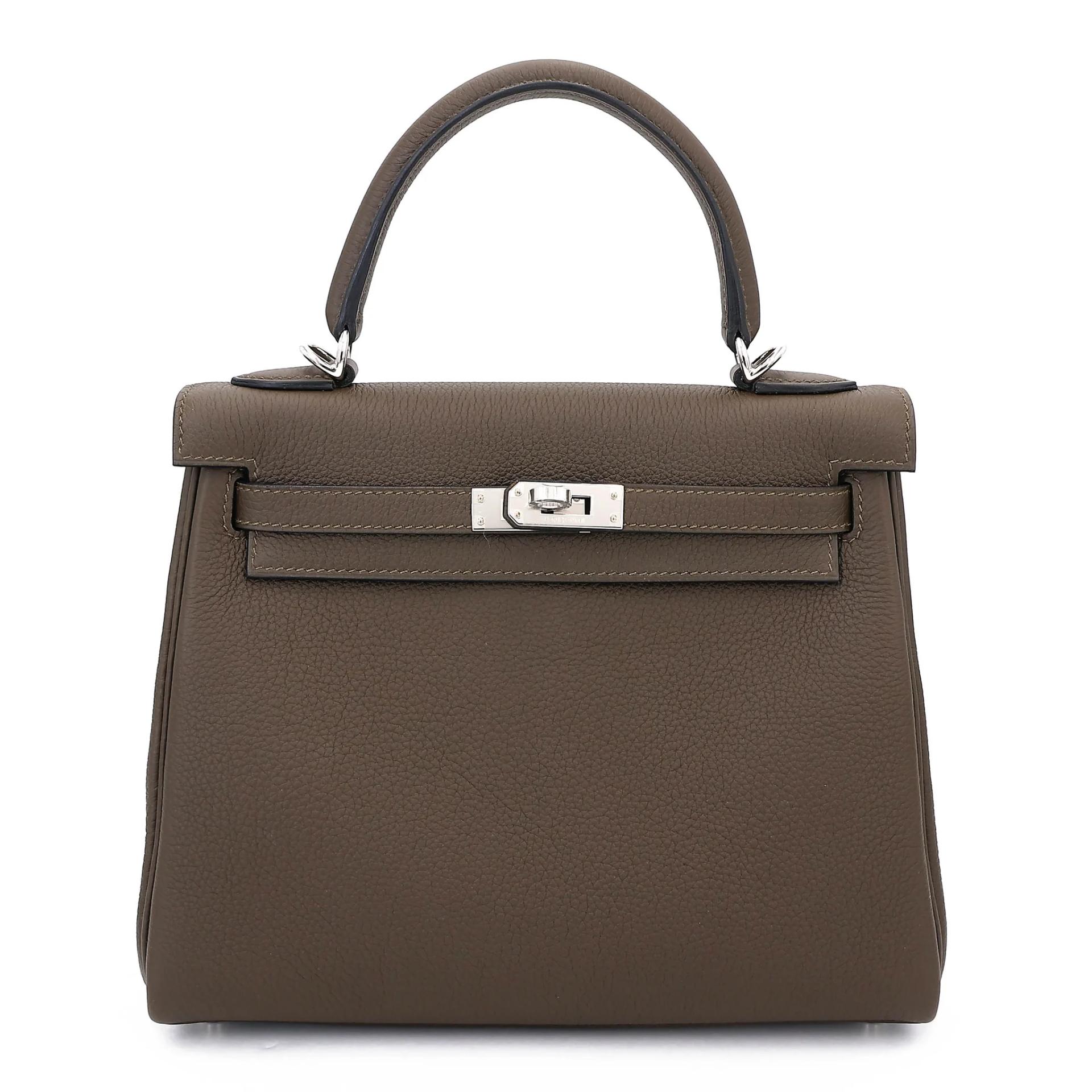 Brand New ( Rank N ) HERMÈS Kelly 25 Vert Loden (V8) Togo Palladium hardware G (2026) - 1