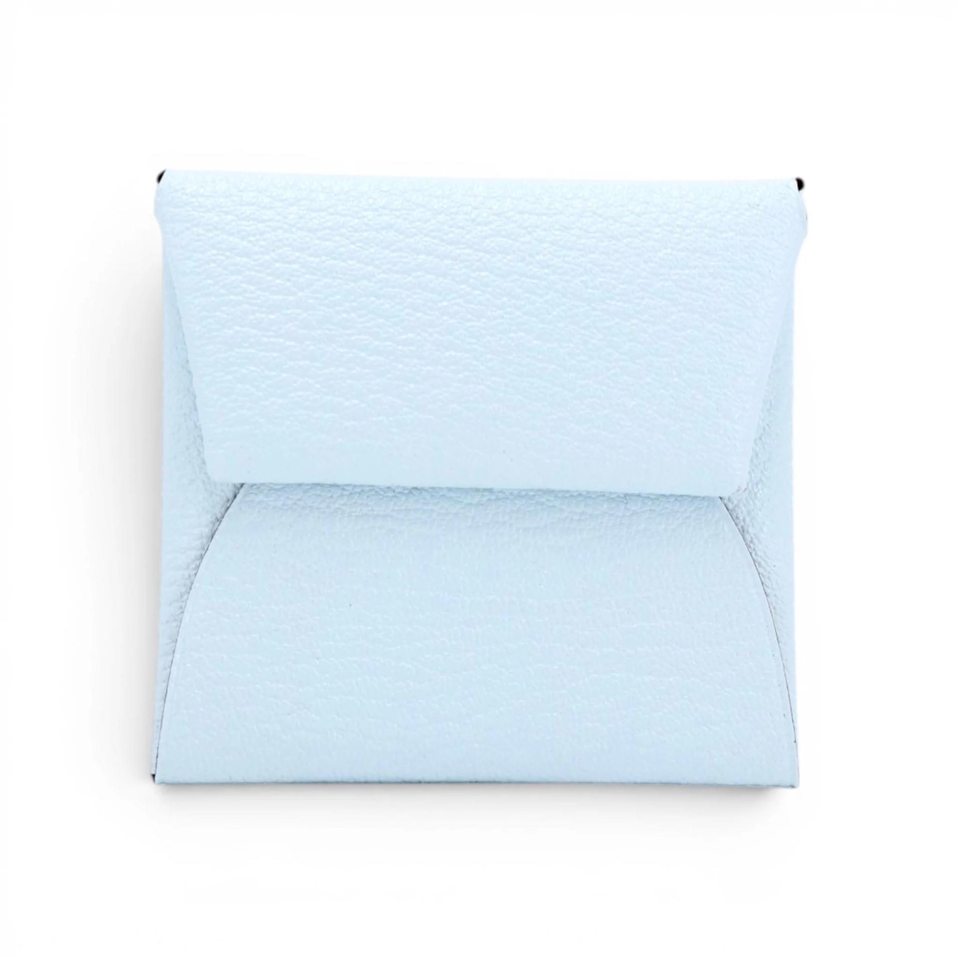 Unused ( Rank NS ) HERMÈS Bastia purse Verso Bleu Brume (T0) Cuivre (6C) Chevre Mysore Palladium hardware D (2019) - 1