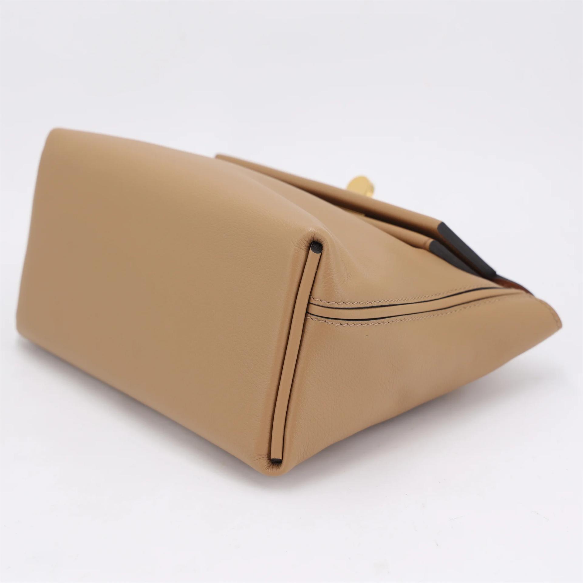 Excellent ( Rank SA ) HERMÈS 24/24 - 21 mini Chai (0M) Evercolor Gold hardware U (2022) - 5