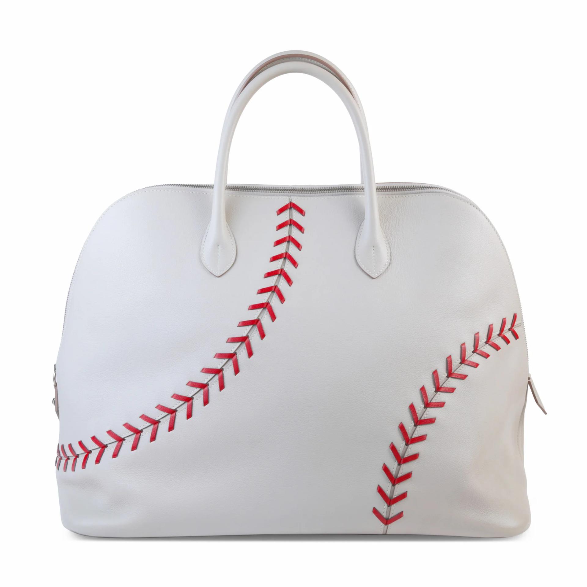 Very Good ( Rank A) HERMÈS Limited Edition Bolide 45 Gris Perle (80) Rouge Casaque (Q5) Evercolor Palladium hardware C (2018) - 2