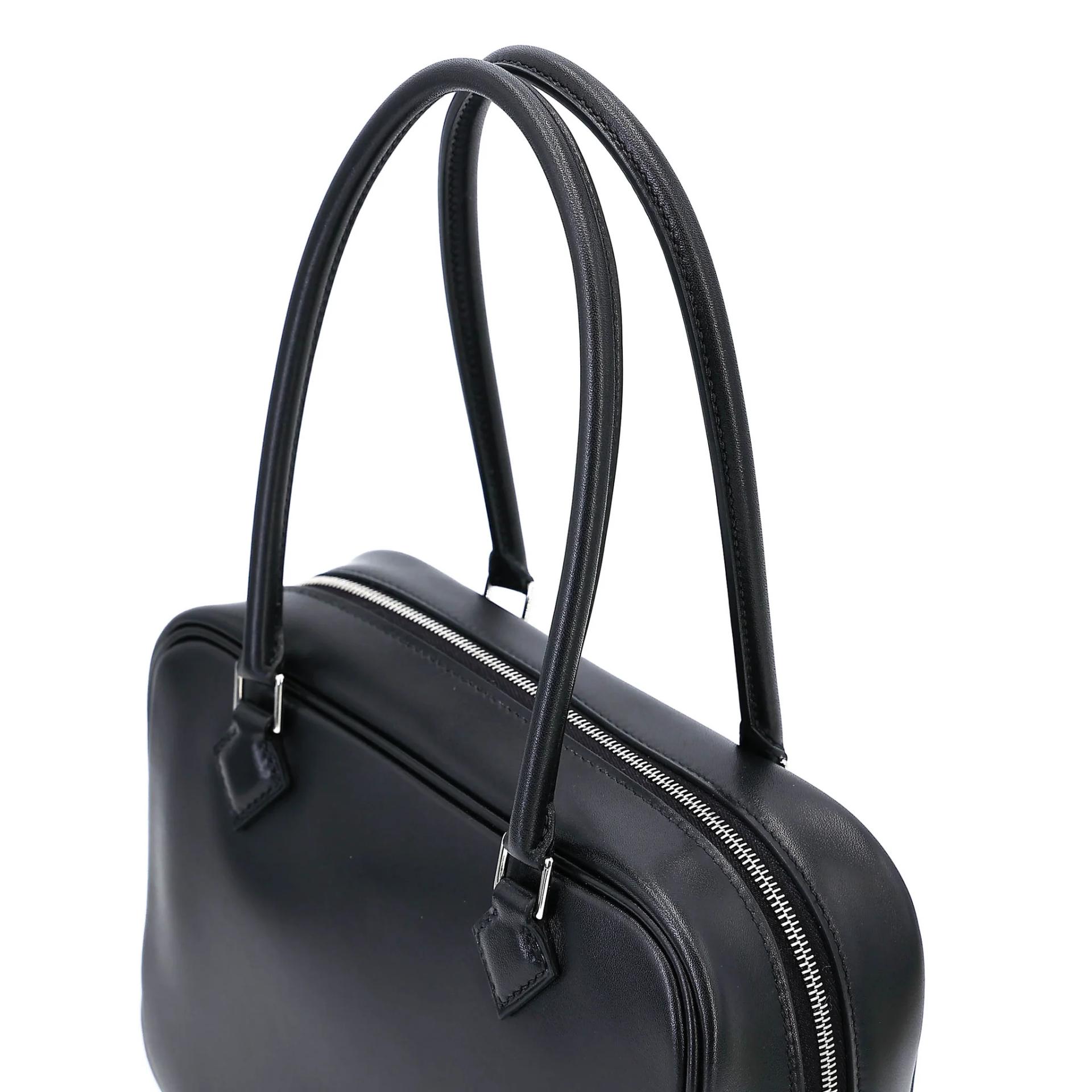 全新 HERMÈS 爱马仕 Plume Mini 89 黑色 Noir (Black) Evercalf皮 银扣 K刻 2025年 - 3