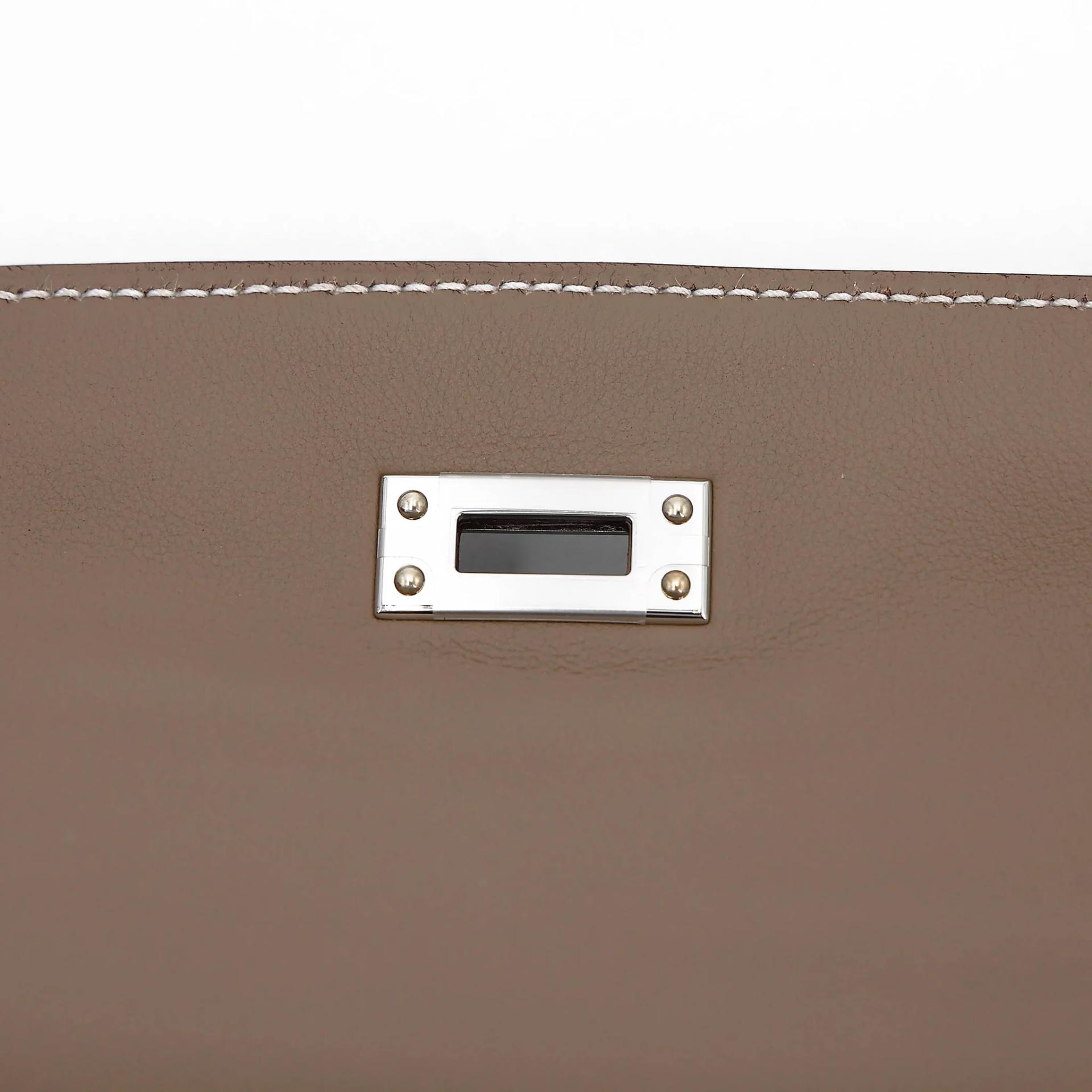 ランク N 新品 HERMÈS エルメス ポシェットケリー エトゥープ (18) スイフト シルバー金具 G刻印 (2026) - 11