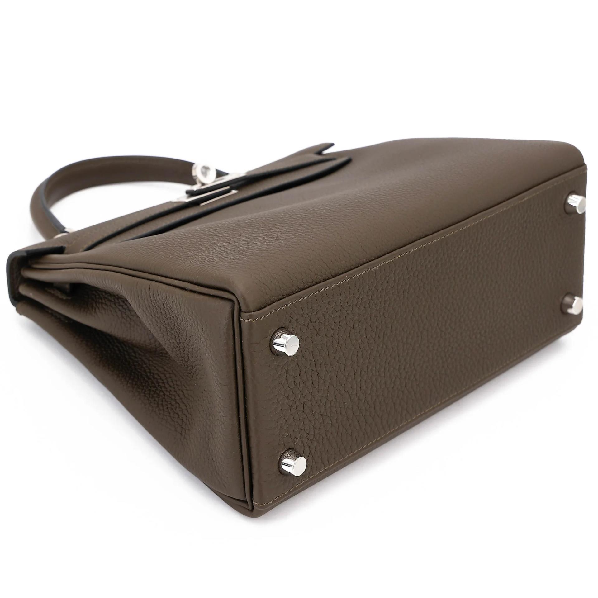 Brand New ( Rank N ) HERMÈS Kelly 25 Vert Loden (V8) Togo Palladium hardware G (2026) - 5