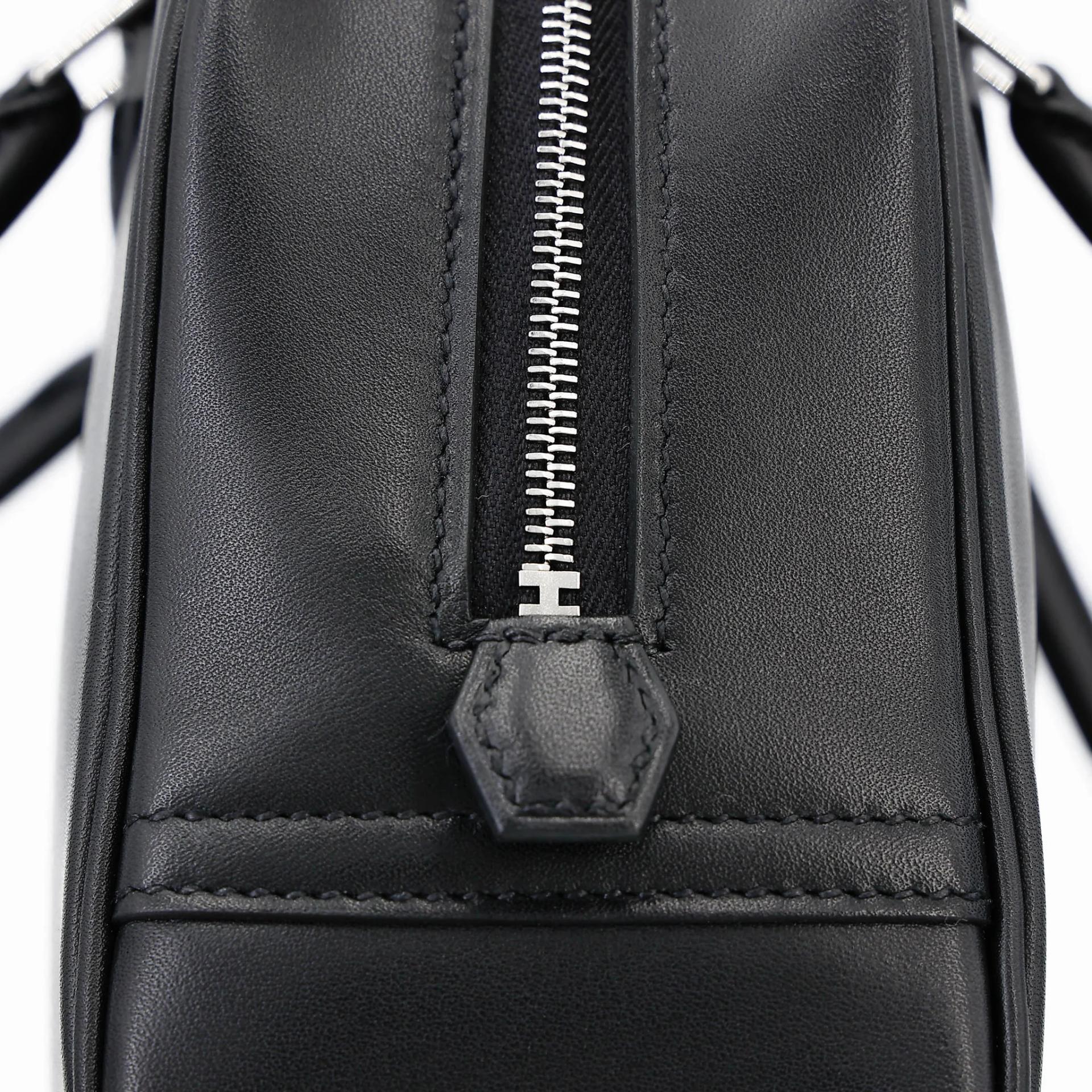 全新 HERMÈS 爱马仕 Plume Mini 89 黑色 Noir (Black) Evercalf皮 银扣 K刻 2025年 - 15
