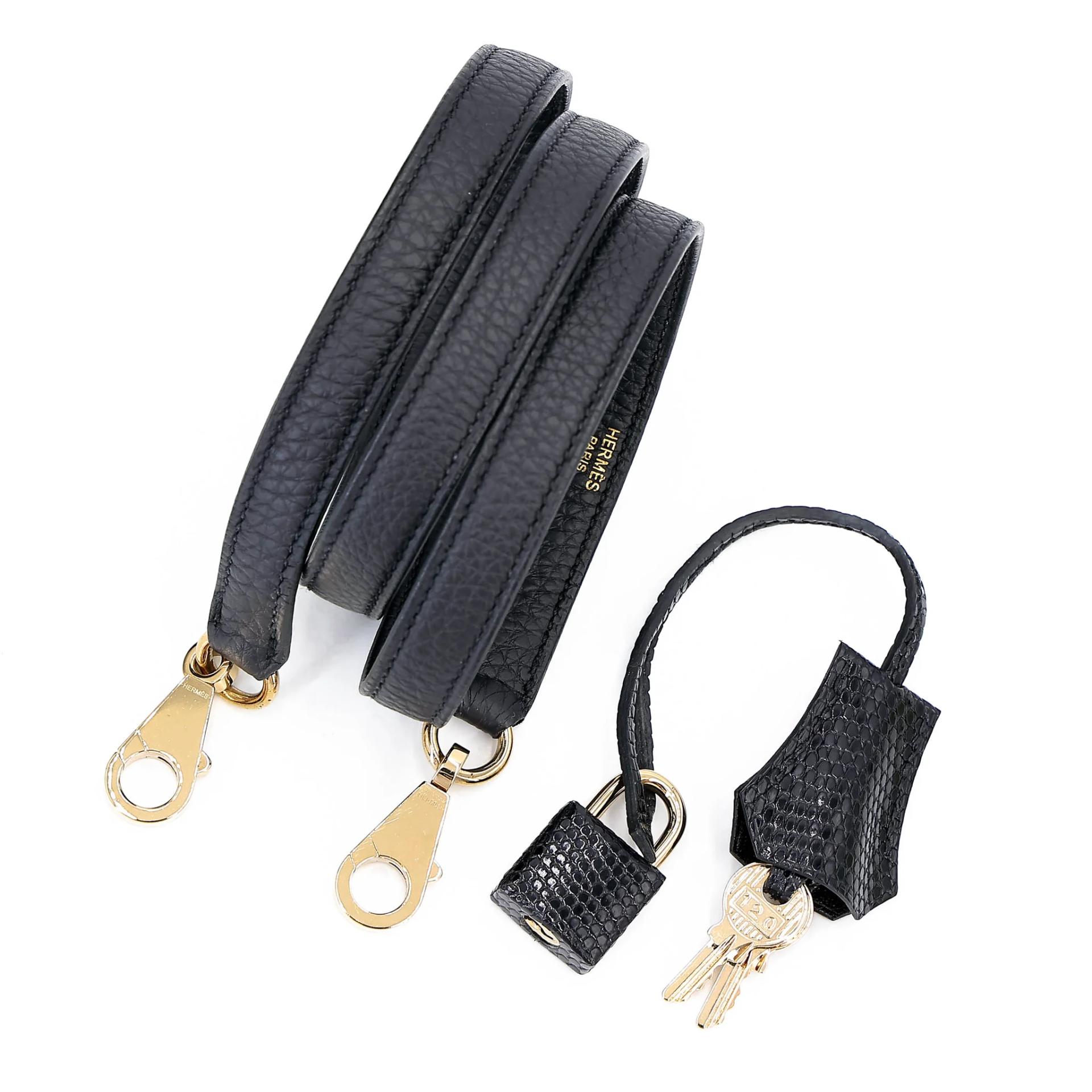 Excellent ( Rank SA ) HERMÈS Kelly 25 Touch Noir (89) Togo Lizard Permabrass hardware Z (2021) - 26