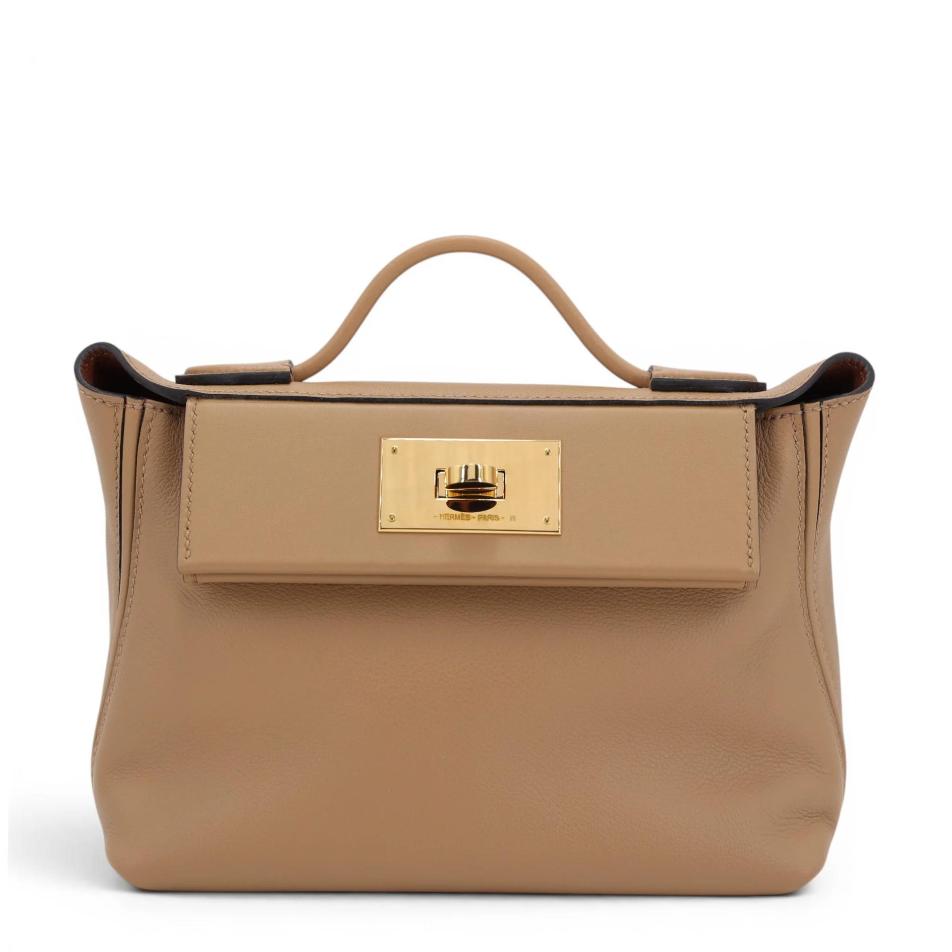 Excellent ( Rank SA ) HERMÈS 24/24 - 21 mini Chai (0M) Evercolor Gold hardware U (2022) - 1