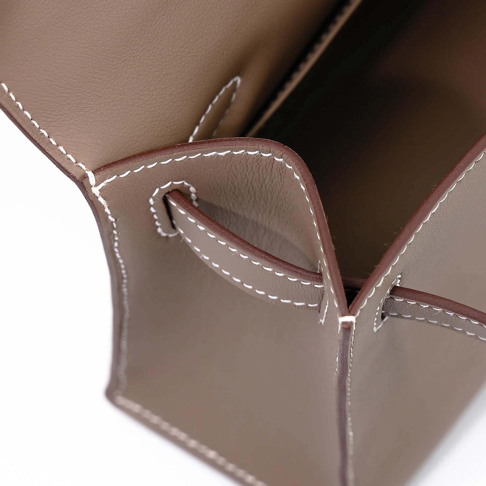 ランク N 新品 HERMÈS エルメス ポシェットケリー エトゥープ (18) スイフト シルバー金具 G刻印 (2026) - 17