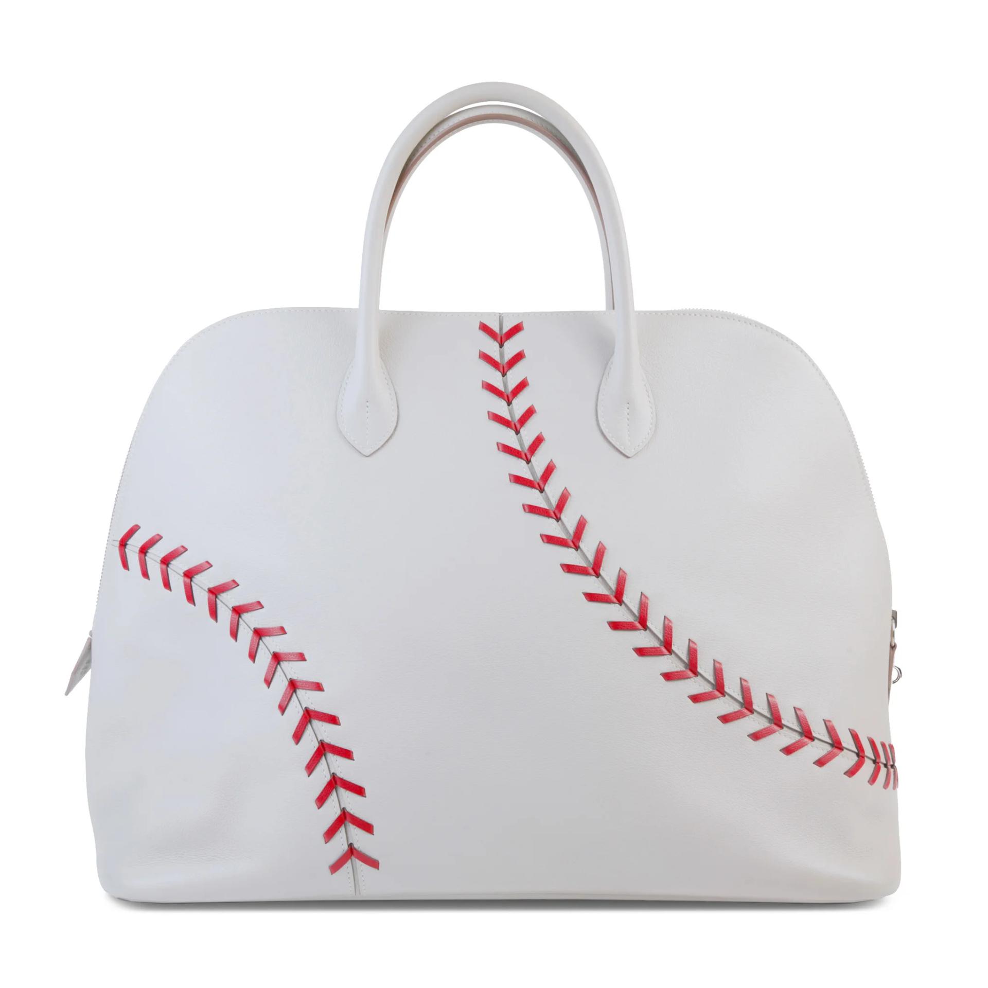 Very Good ( Rank A) HERMÈS Limited Edition Bolide 45 Gris Perle (80) Rouge Casaque (Q5) Evercolor Palladium hardware C (2018) - 1