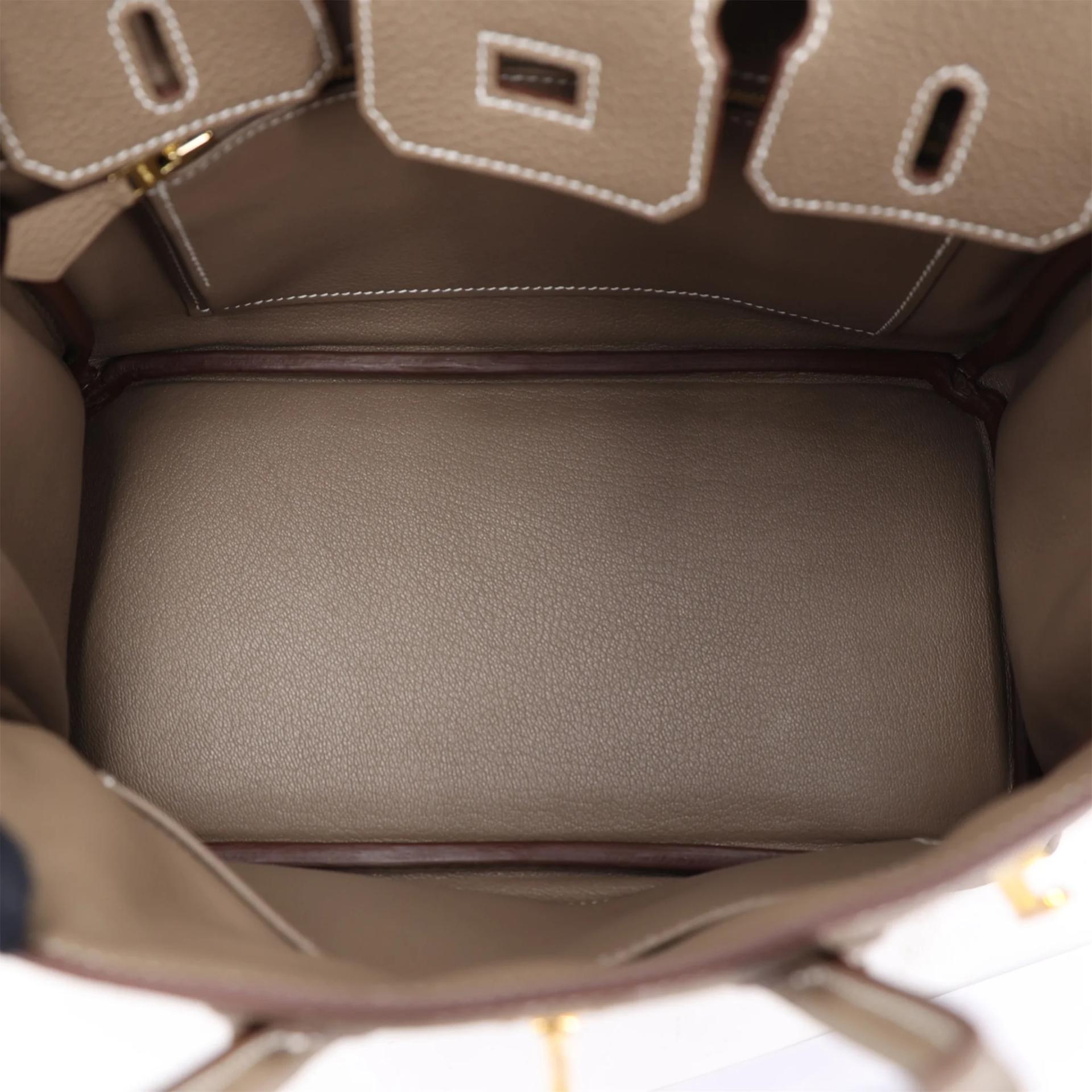 Brand New ( Rank N ) HERMÈS Birkin 25 Etoupe (18) Togo Gold hardware G (2026) - 10
