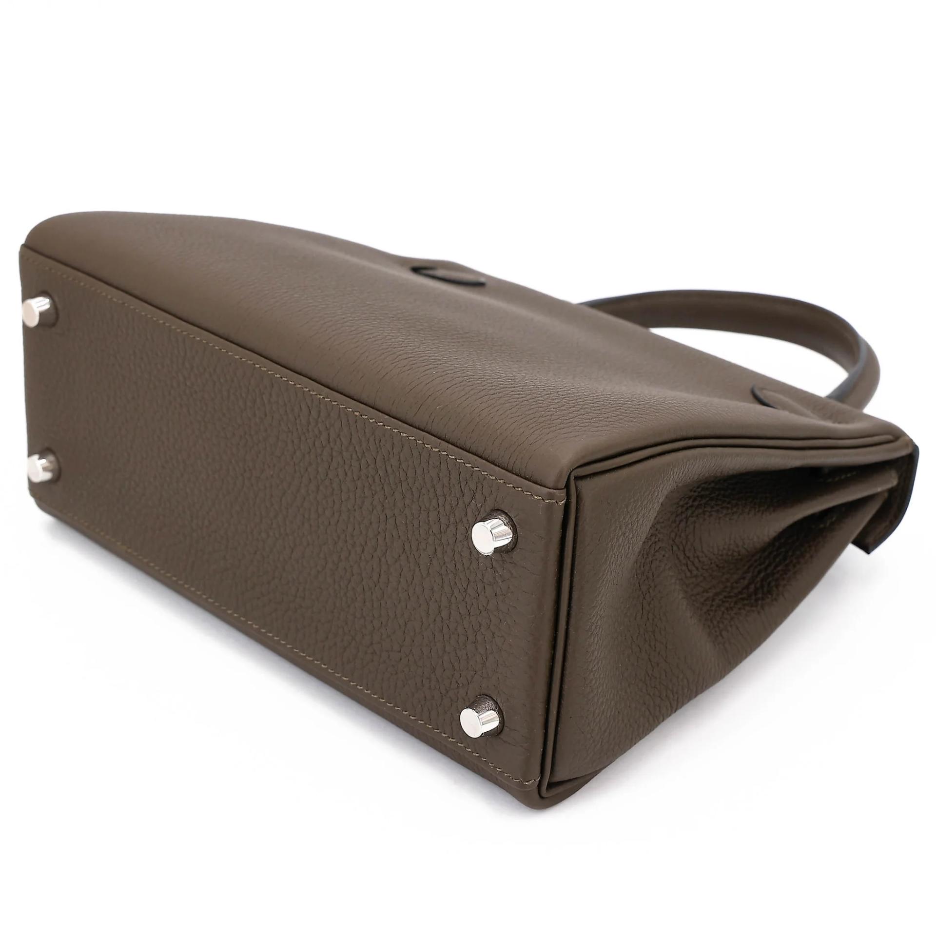 Brand New ( Rank N ) HERMÈS Kelly 25 Vert Loden (V8) Togo Palladium hardware G (2026) - 6