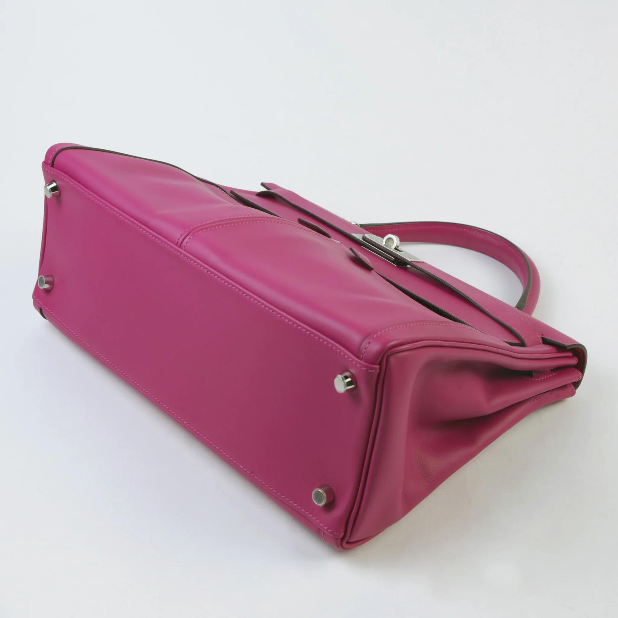 Unused ( Rank NS ) HERMÈS Special Order Kelly Lakis  32 Rose Purple (L3) Swift Palladium hardware Z (2021) - 5