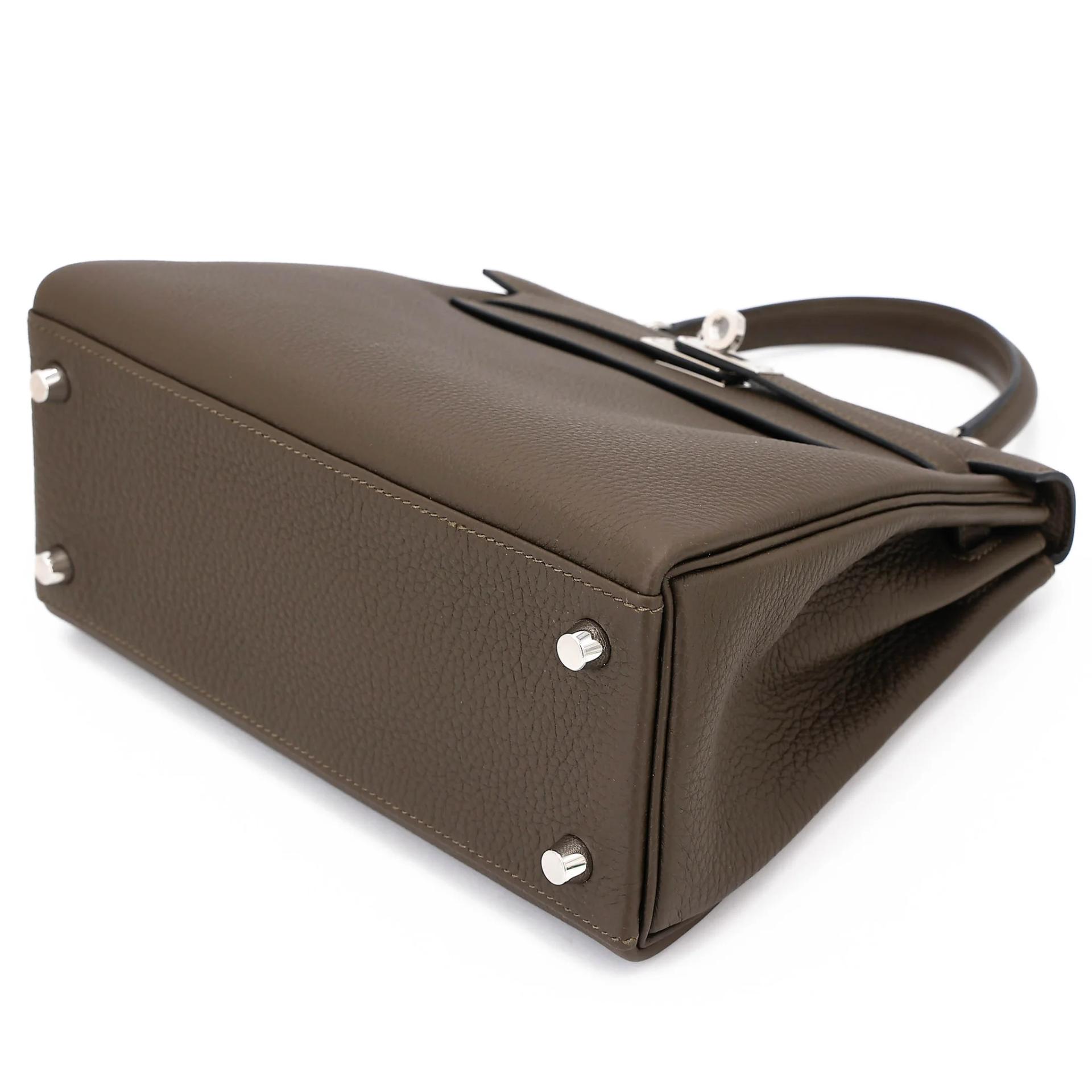 Brand New ( Rank N ) HERMÈS Kelly 25 Vert Loden (V8) Togo Palladium hardware G (2026) - 4