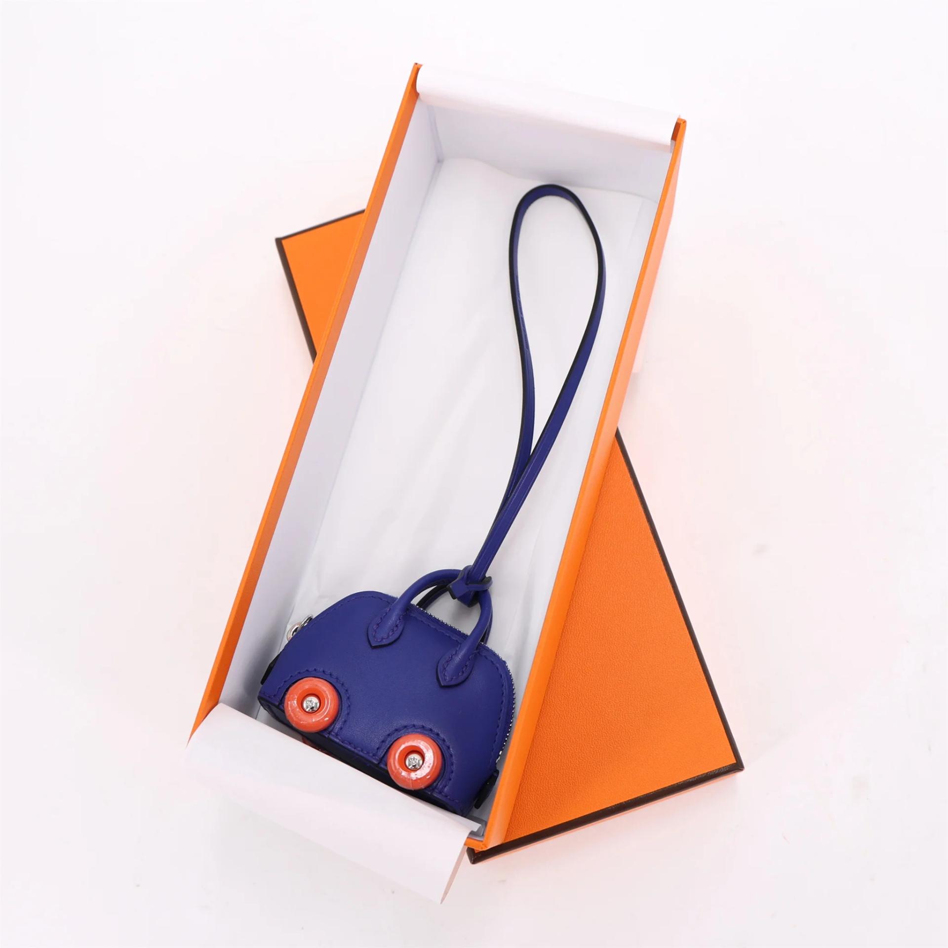 Unused ( Rank NS ) HERMÈS Bolide On Wheels Charm Bleu Electrique (7T) Orange (93) Tadelakt W (2024) - 3