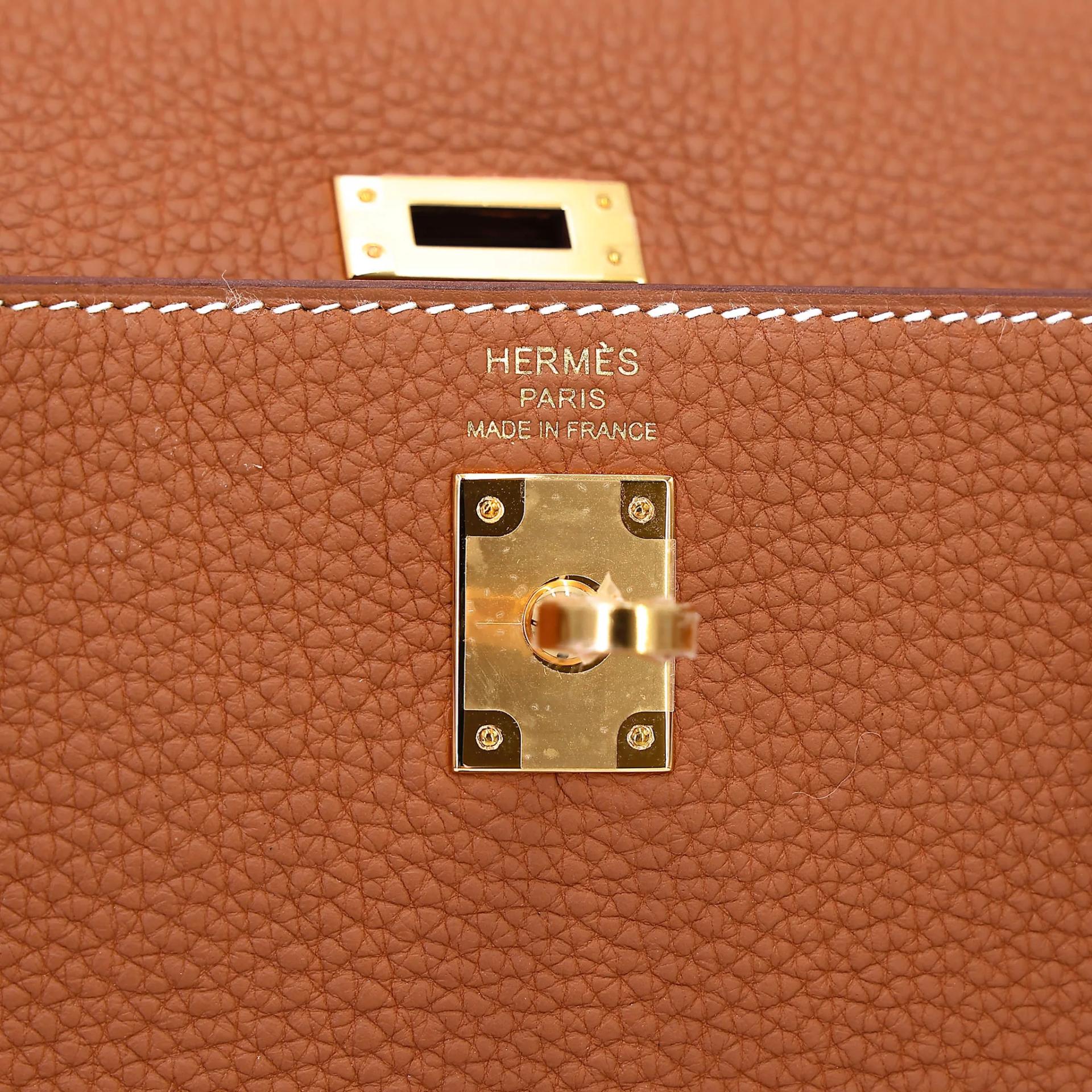 Brand New ( Rank N ) HERMÈS Kelly 25 Gold Togo Gold hardware G (2026) - 13