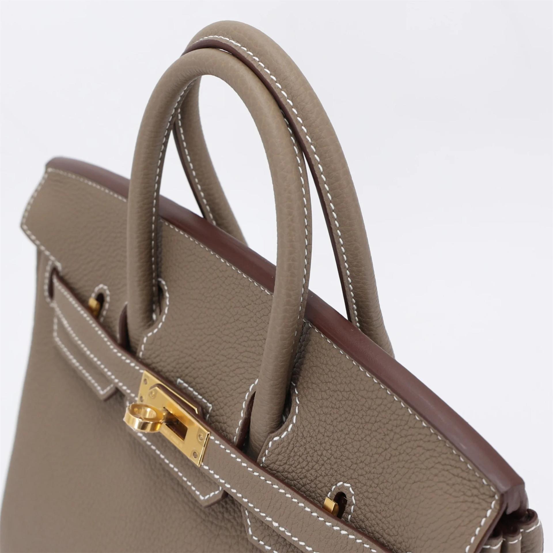 Brand New ( Rank N ) HERMÈS Birkin 25 Etoupe (18) Togo Gold hardware G (2026) - 3