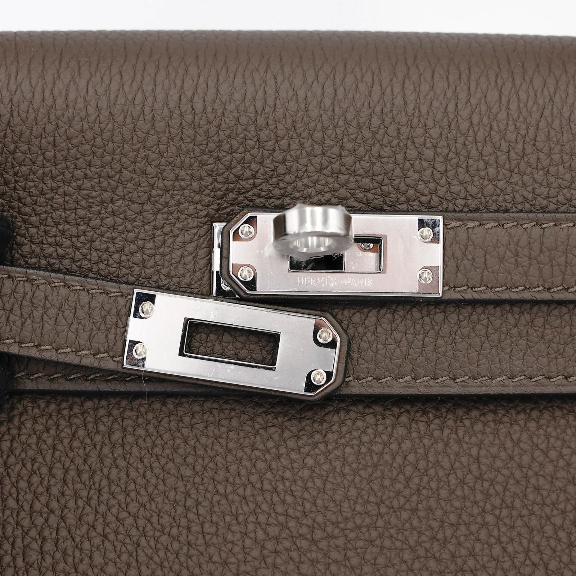 Brand New ( Rank N ) HERMÈS Kelly 25 Vert Loden (V8) Togo Palladium hardware G (2026) - 8