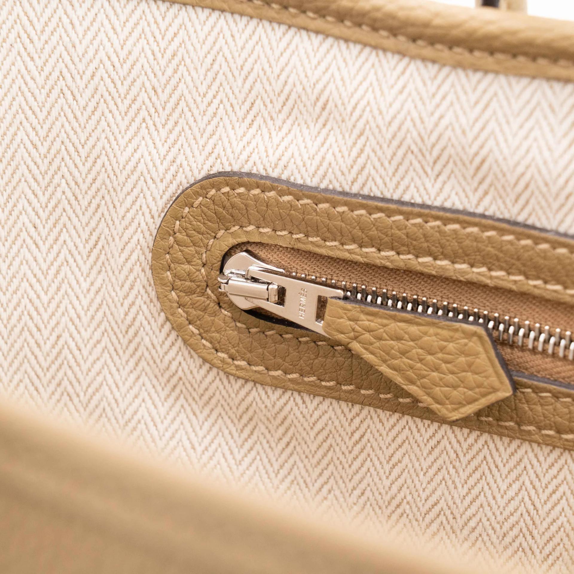 Brand New ( Rank N ) HERMÈS Neo Garden Party 23 Dune (2D) Negonda Palladium hardware G (2026) - 15