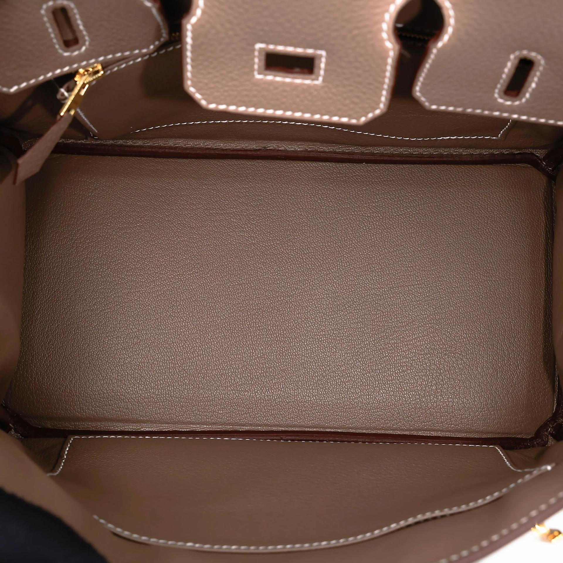 Brand New ( Rank N ) HERMÈS Birkin 25 Etoupe (18) Togo Gold hardware G (2026) - 15