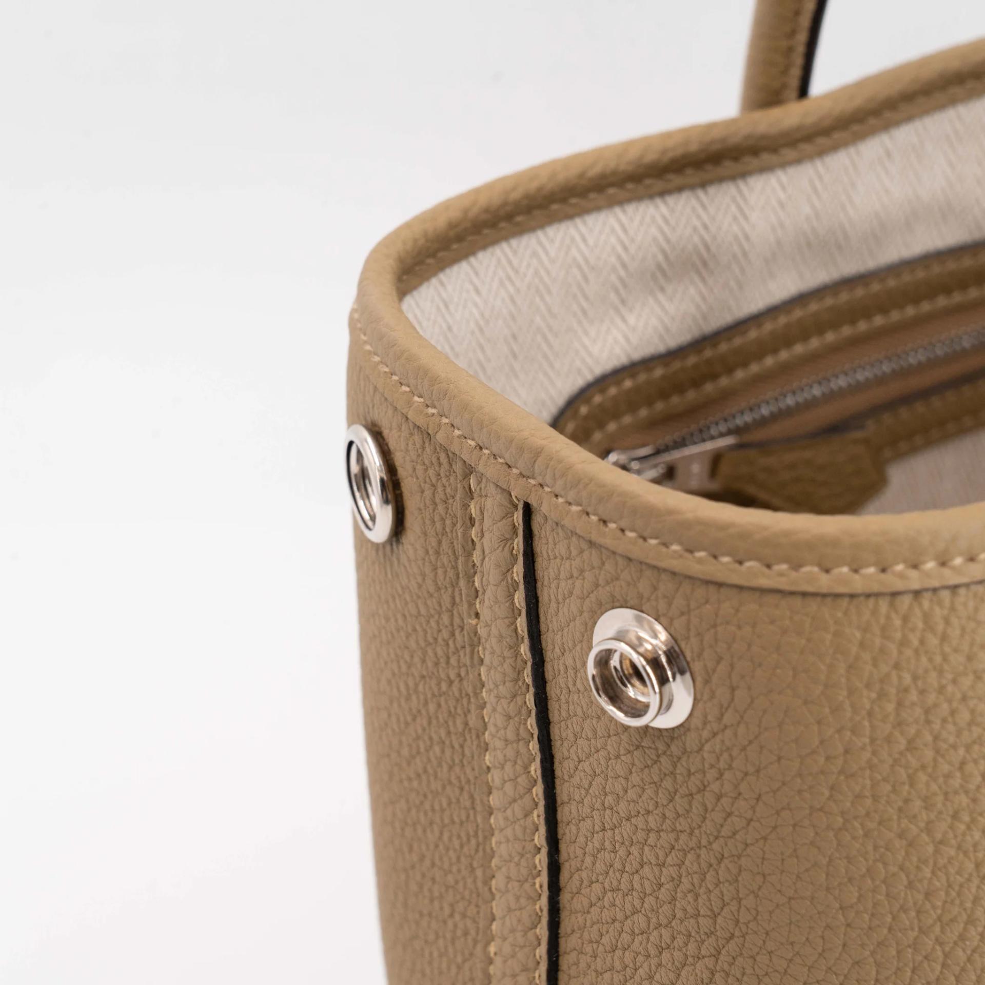 Brand New ( Rank N ) HERMÈS Neo Garden Party 23 Dune (2D) Negonda Palladium hardware G (2026) - 17