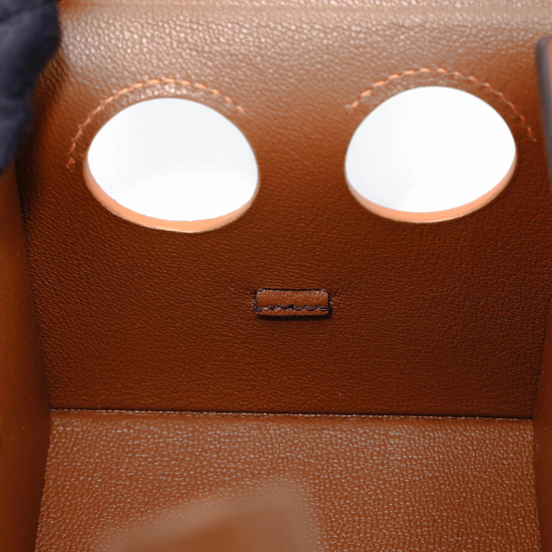 Unused ( Rank NS ) HERMÈS Limited Edition Robot cube minaudiere Rouge Sellier (0G) Gold (37) Epsom Matte Alligator Palladium hardware Gold hardware - 14