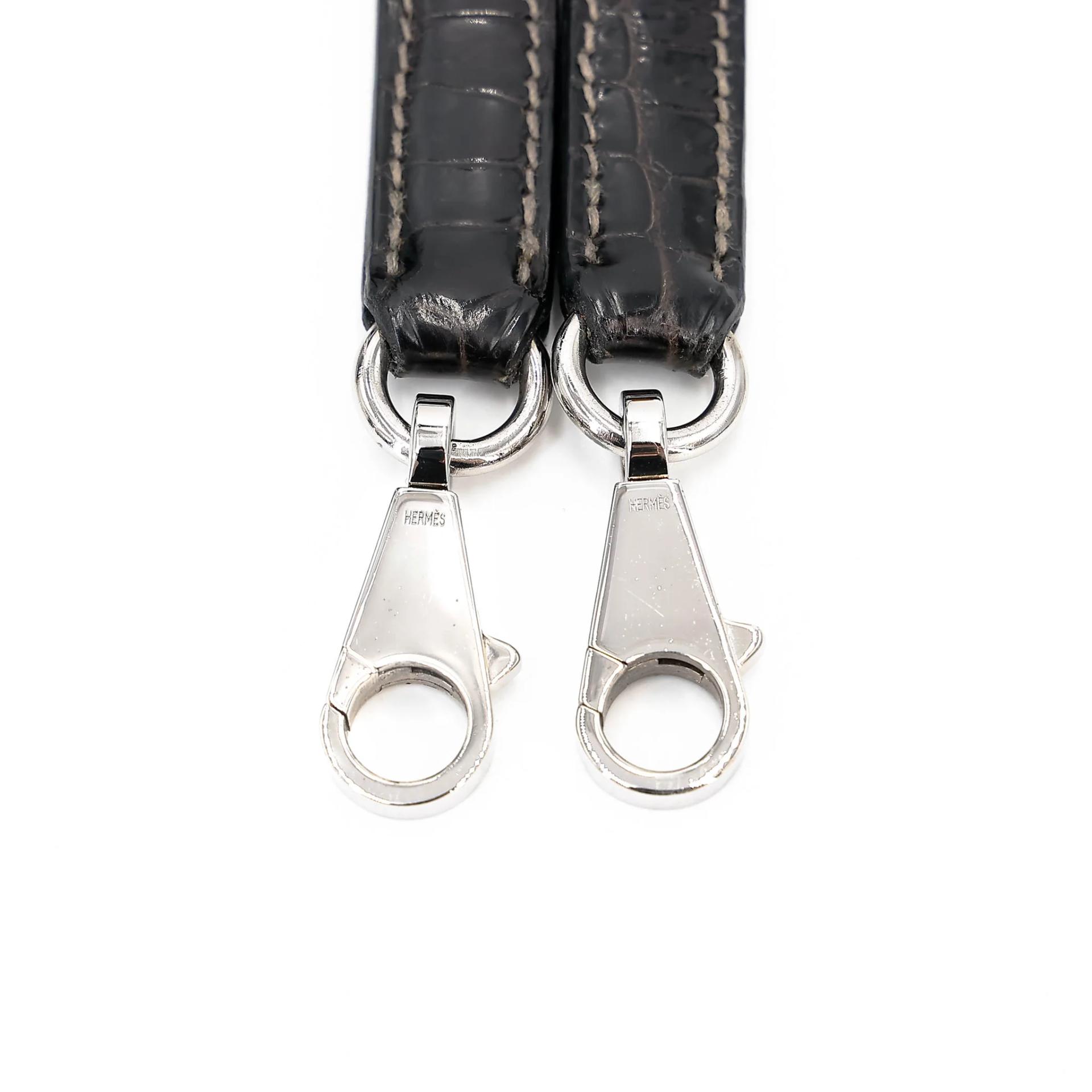 ランク SA HERMÈS エルメス ケリー28 セリエ グラファイト (88) クロコダイル ニロティカス リセ シルバー金具 □P刻印 (2012) - 38