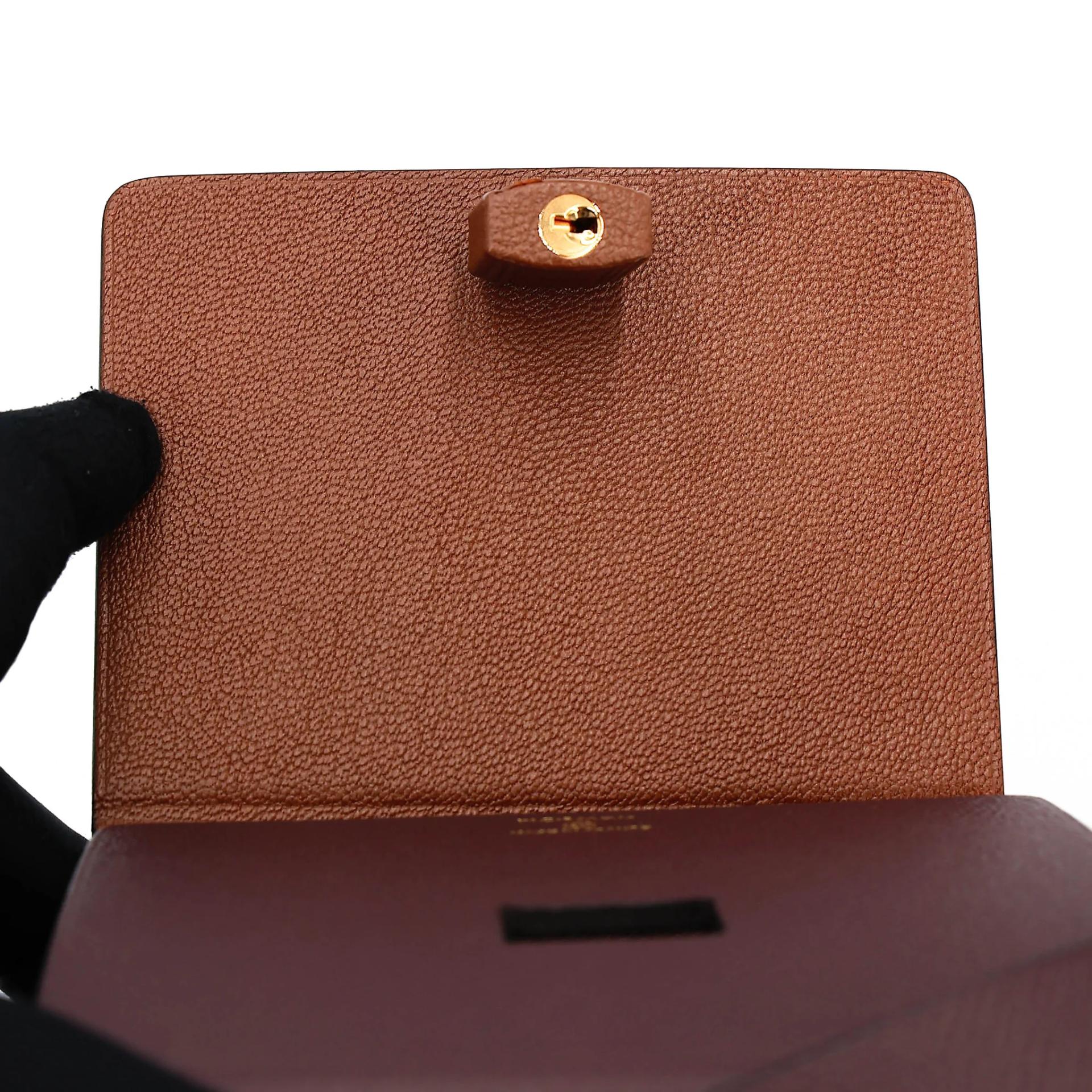 Unused ( Rank NS ) HERMÈS Limited Edition Robot cube minaudiere Rouge Sellier (0G) Gold (37) Epsom Matte Alligator Palladium hardware Gold hardware - 11