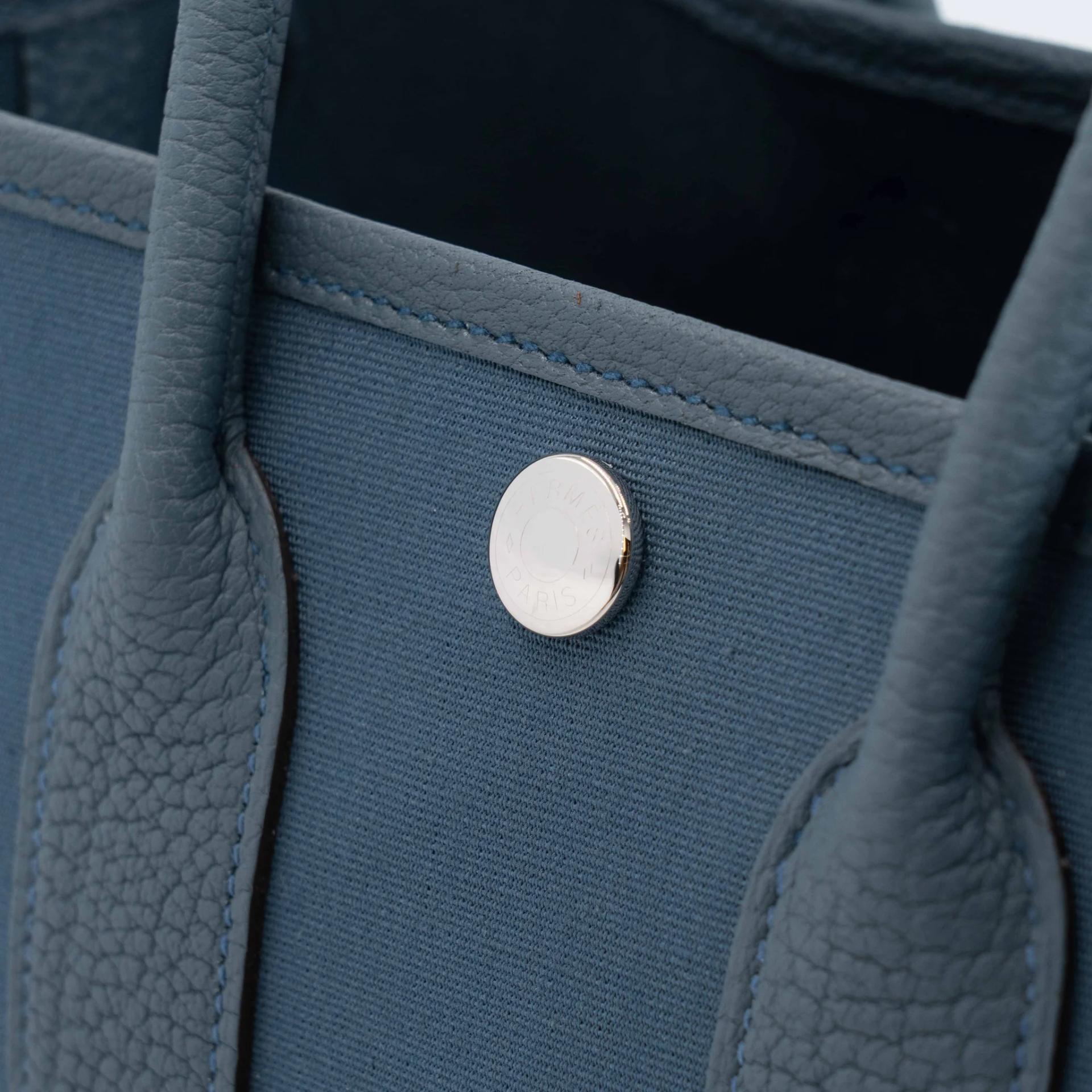 ランク N 新品 HERMÈS エルメス ネオガーデンパーティ ブルートンペット (N7) トワルゴエラン ネゴンダ シルバー金具 G刻印 (2026) - 7