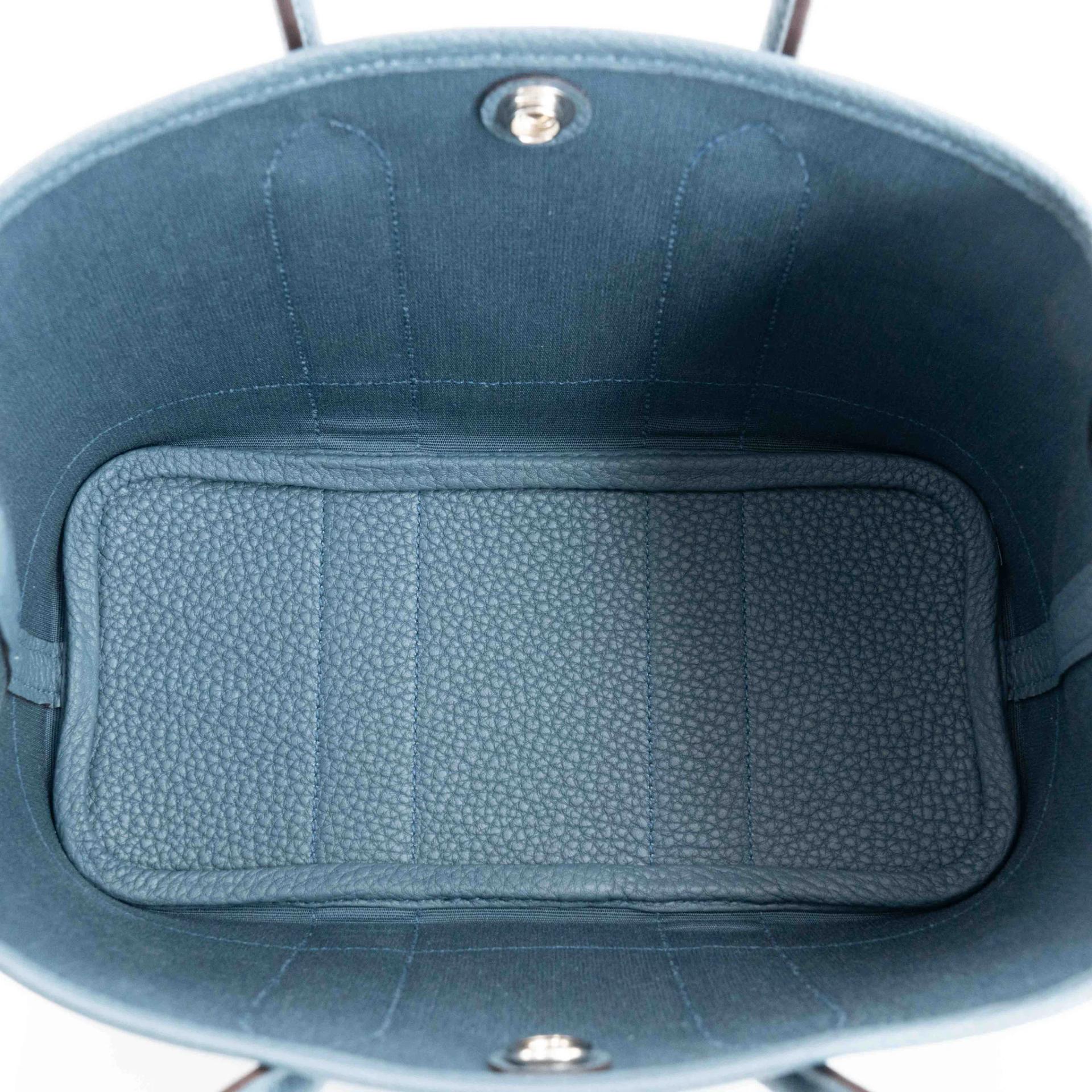 ランク N 新品 HERMÈS エルメス ネオガーデンパーティ ブルートンペット (N7) トワルゴエラン ネゴンダ シルバー金具 G刻印 (2026) - 15