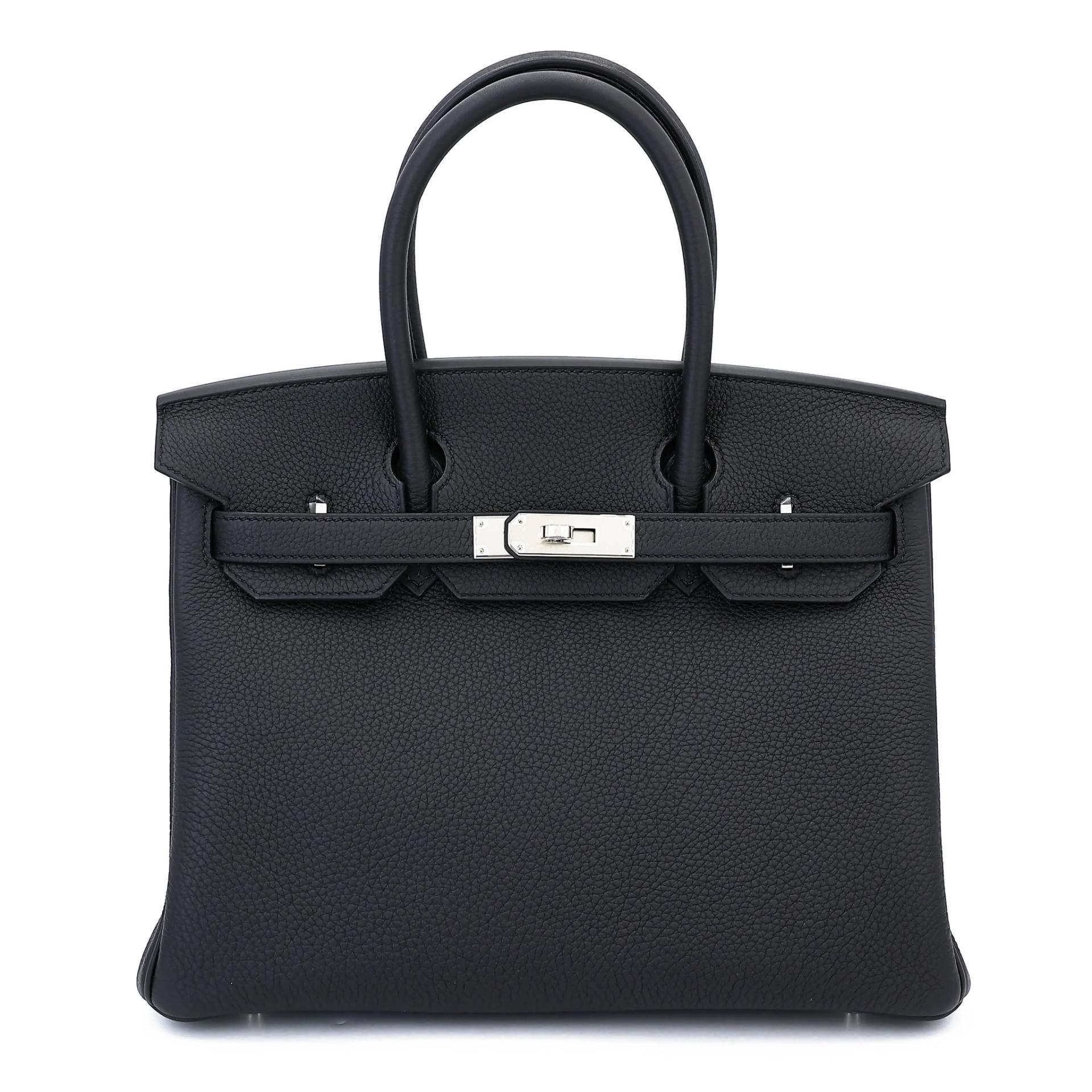 Unused ( Rank NS ) HERMÈS Birkin 30 Noir (89) Togo Palladium hardware B (2023) - 1