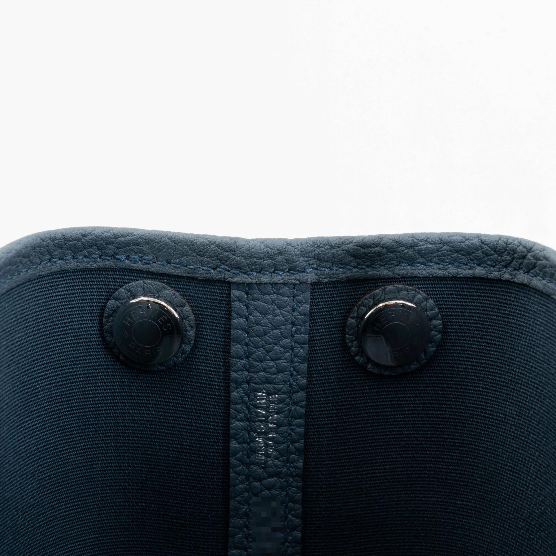 ランク N 新品 HERMÈS エルメス ネオガーデンパーティ ブルートンペット (N7) トワルゴエラン ネゴンダ シルバー金具 G刻印 (2026) - 12