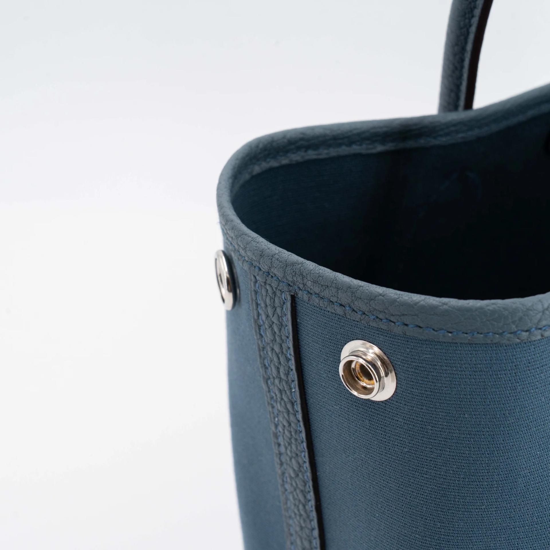 ランク N 新品 HERMÈS エルメス ネオガーデンパーティ ブルートンペット (N7) トワルゴエラン ネゴンダ シルバー金具 G刻印 (2026) - 5